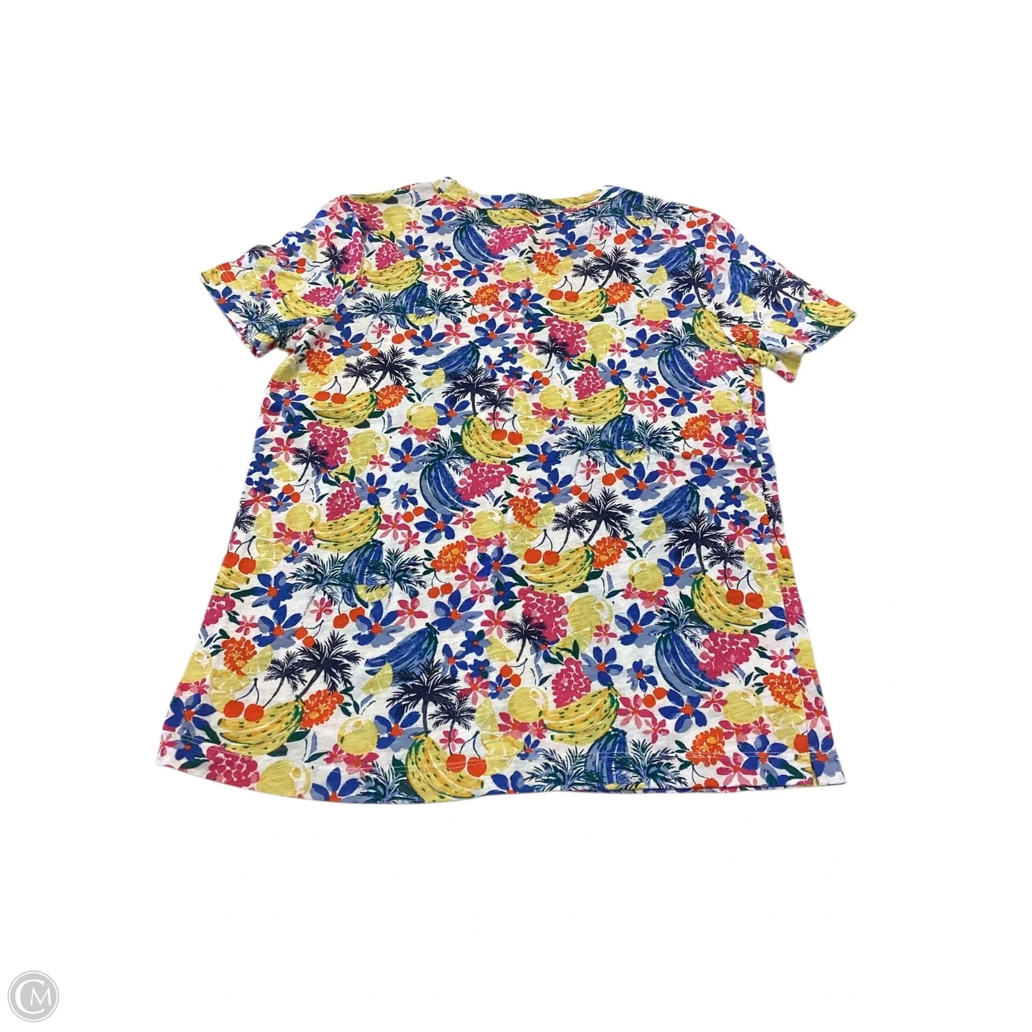 Top Short Sleeve Basic By Loft In Multi-colored, Size: S