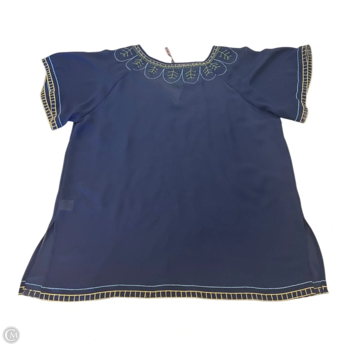 Top Short Sleeve By Clothes Mentor In Navy, Size: L