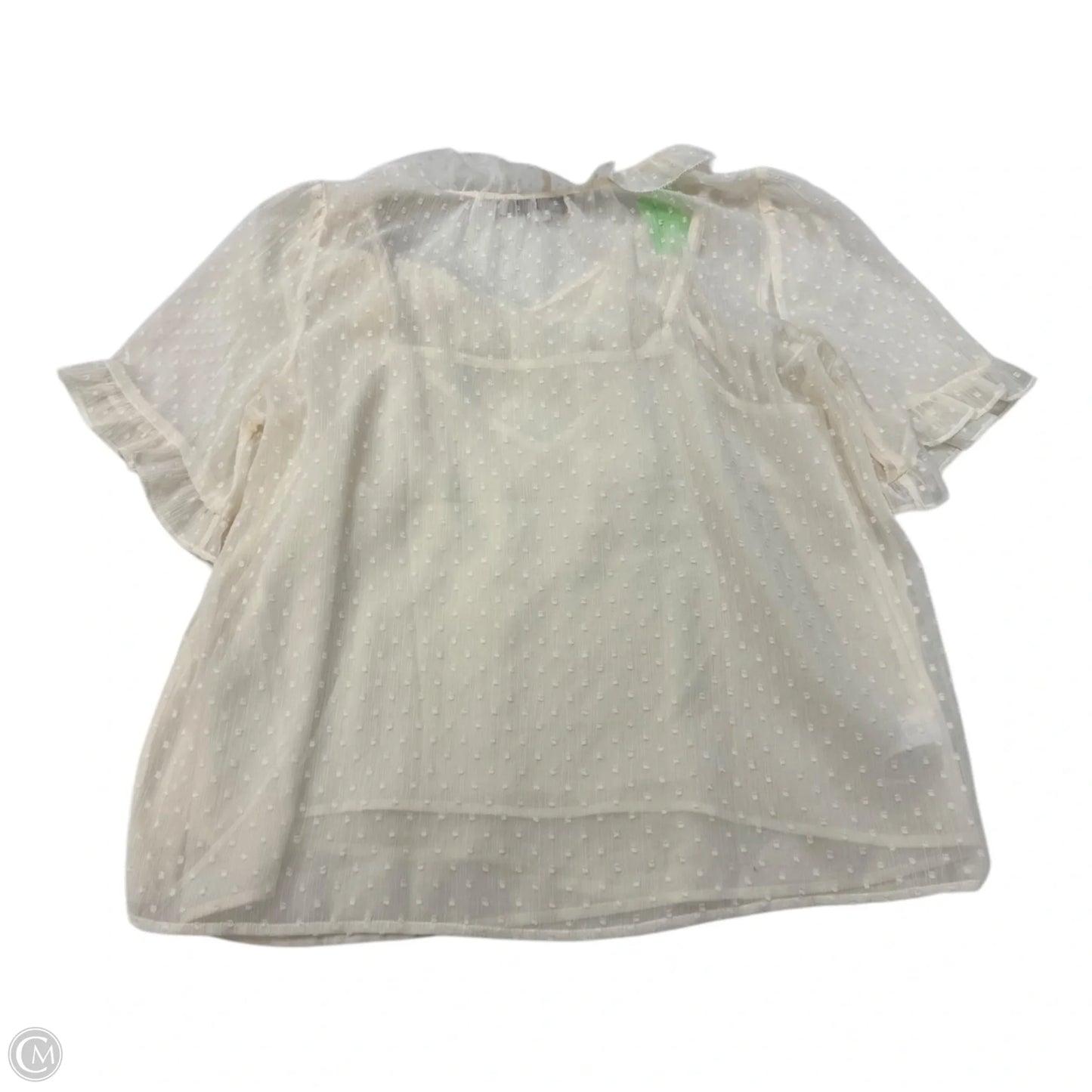 Top Short Sleeve By Loft In White, Size: S