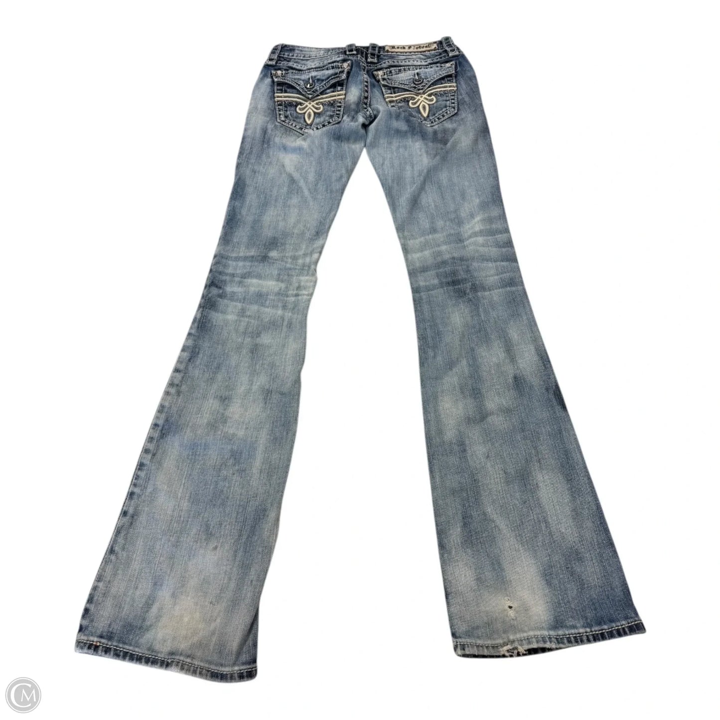 Jeans Straight By Rock Revival In Blue Denim, Size: 4