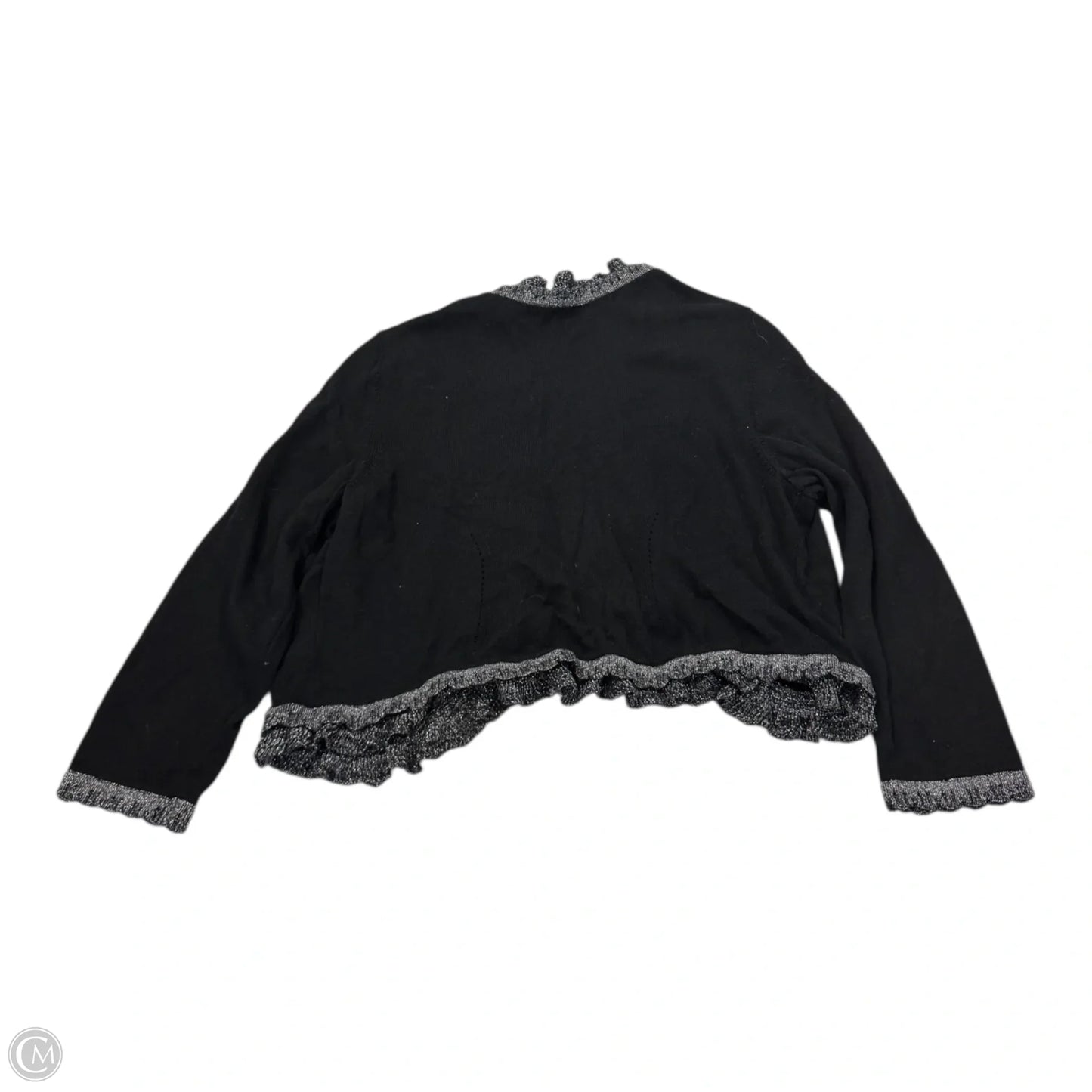 Cardigan By Knitted And Knotted In Black & Silver, Size: M