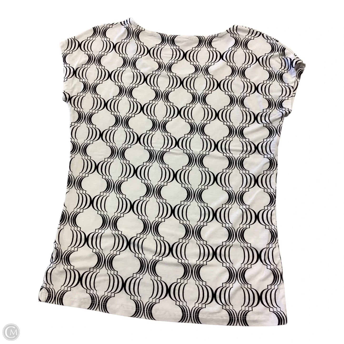 Top Short Sleeve By Talbots In Black & White, Size: Xs