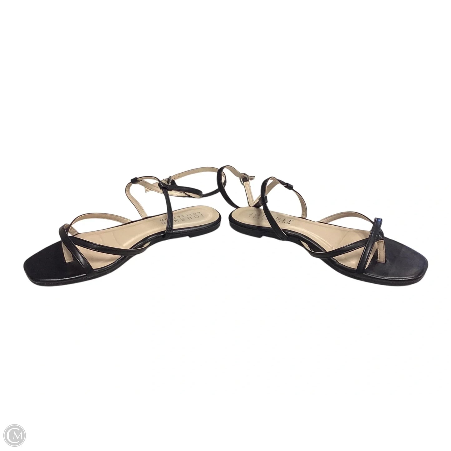 Sandals Flats By Journee In Black, Size: 7
