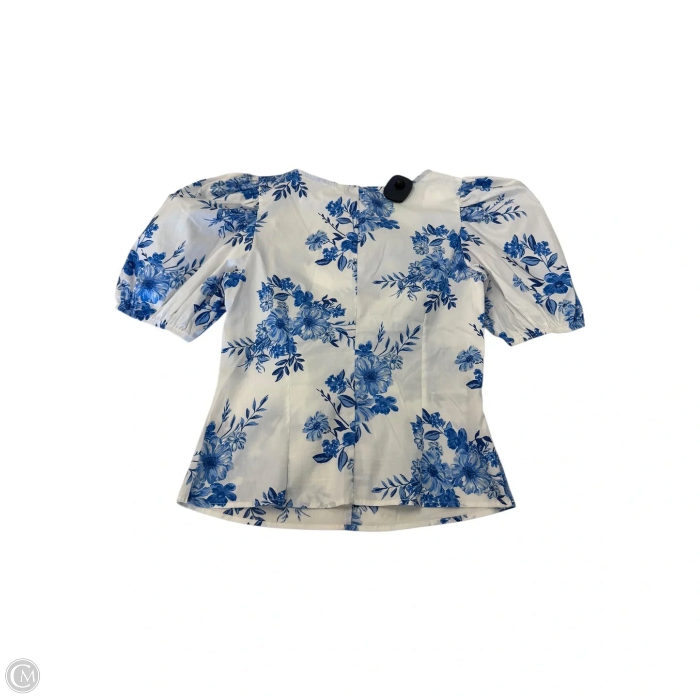 Top Short Sleeve By Rachel Zoe In Blue & White, Size: M