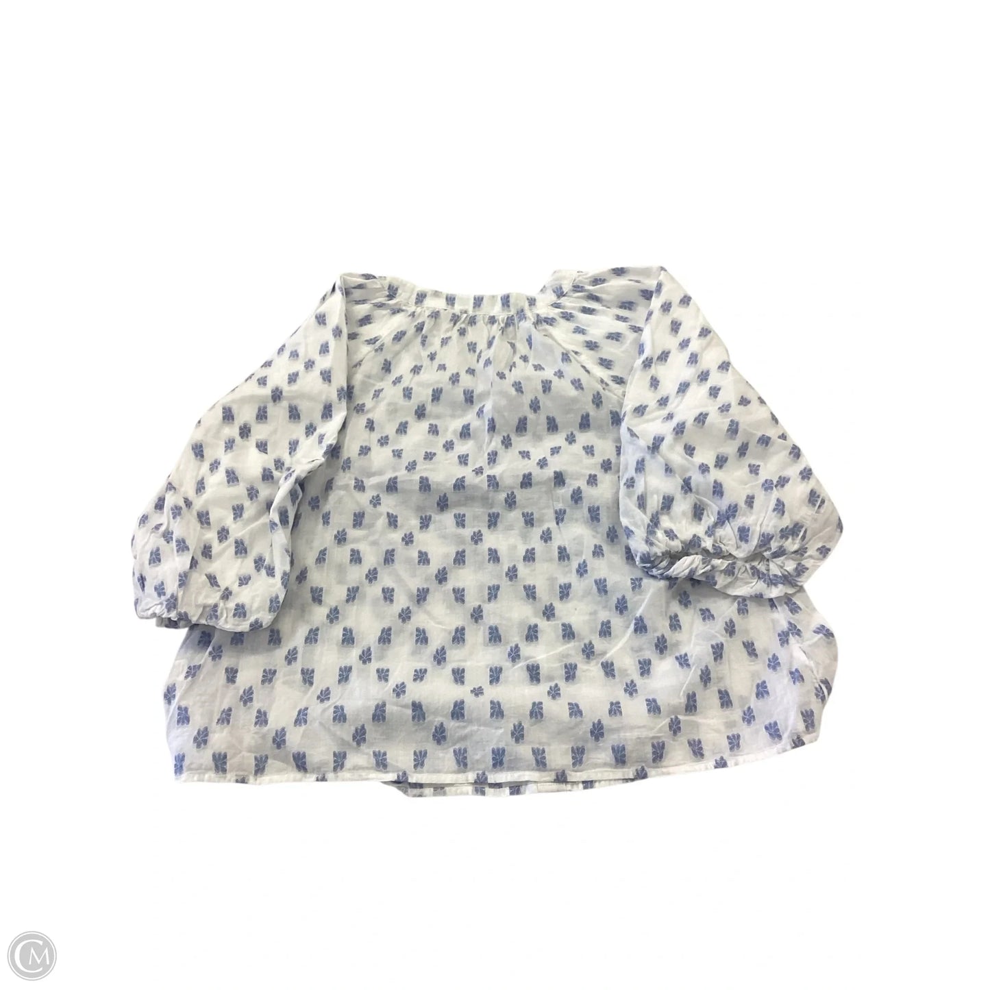 Top Long Sleeve By Sonoma In Blue & White, Size: Xl