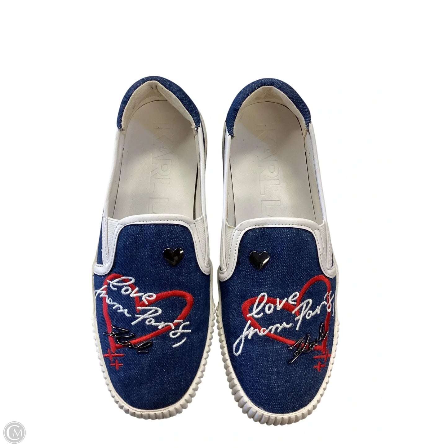 Shoes Designer By Karl Lagerfeld In Blue & Red, Size: 8