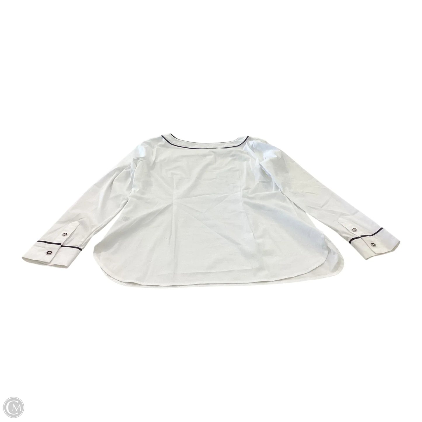 Top Long Sleeve By Talbots In White, Size: S