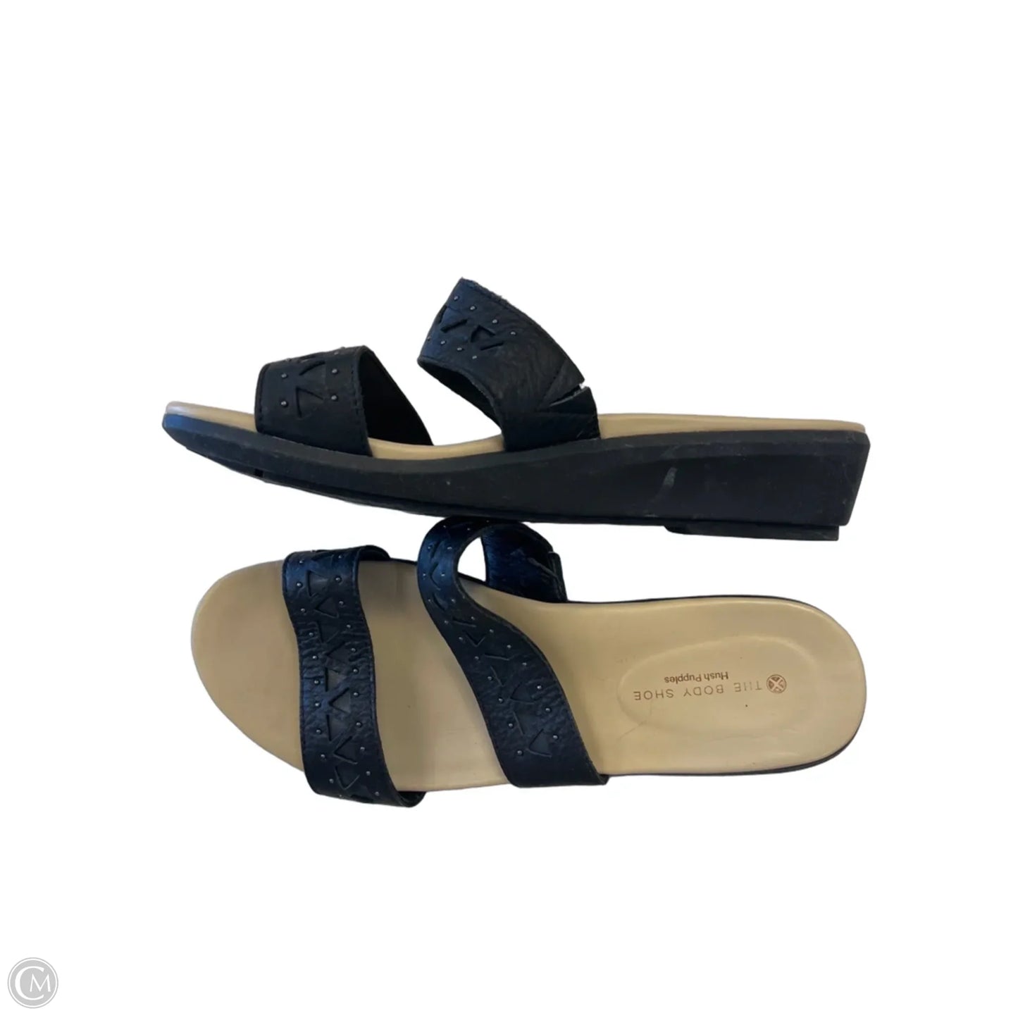 Sandals Heels Wedge By Hush Puppies In Black, Size: 9.5