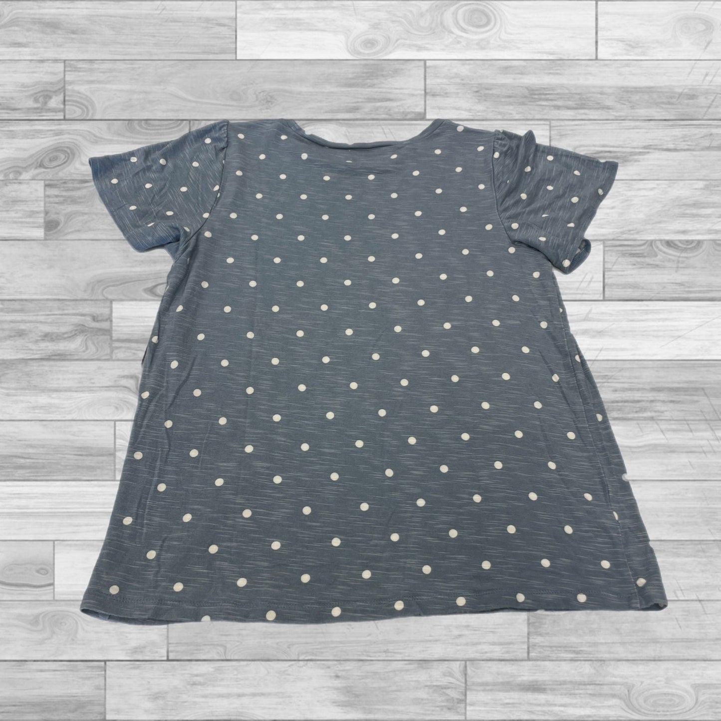 Top Short Sleeve Basic By Loft In Grey, Size: 10