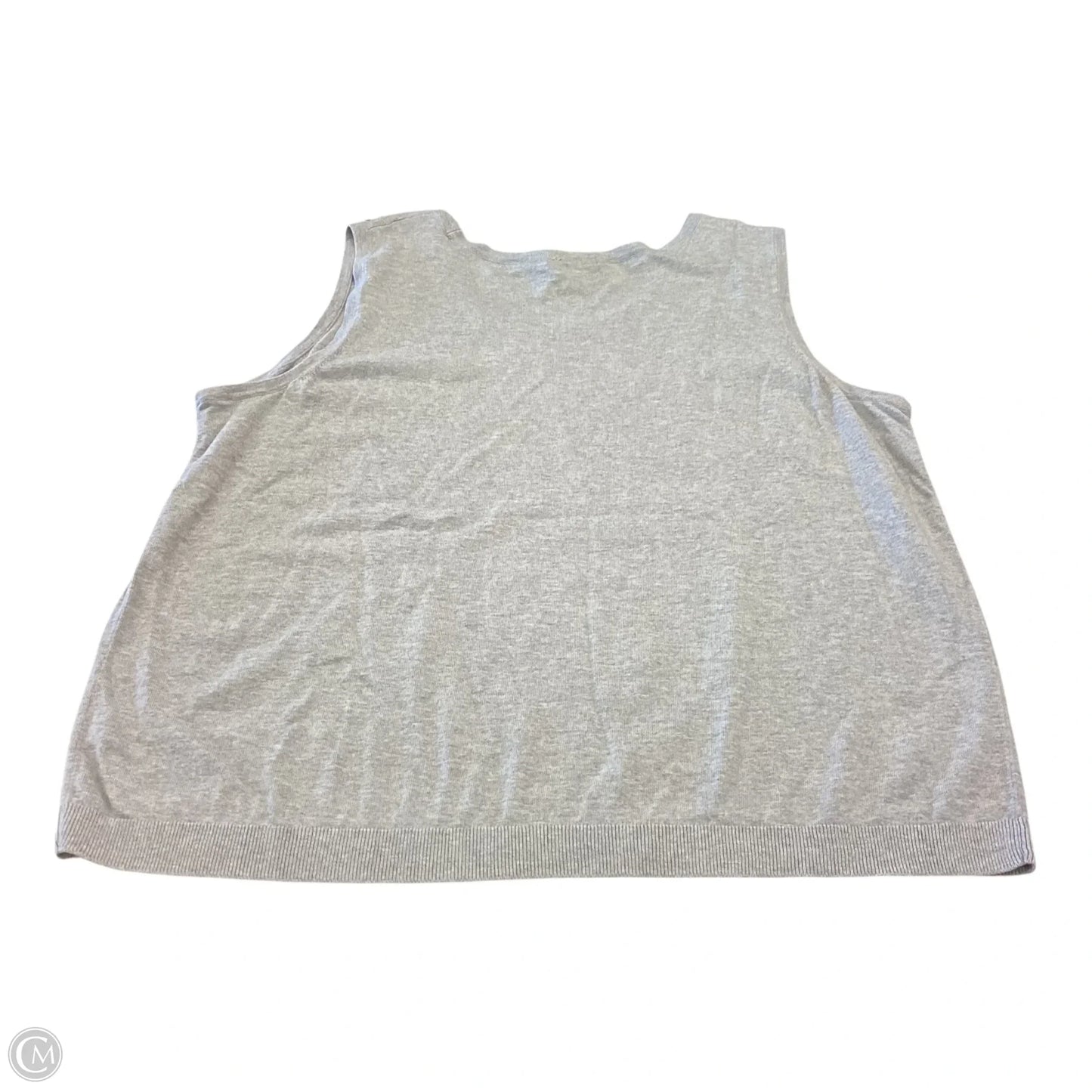 Top Sleeveless By Talbots In Grey, Size: 2x