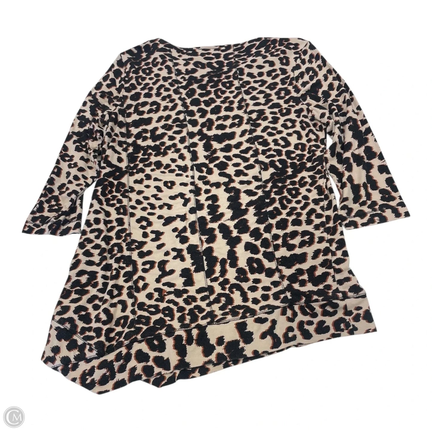 Top 3/4 Sleeve By Chicos In Animal Print, Size: M