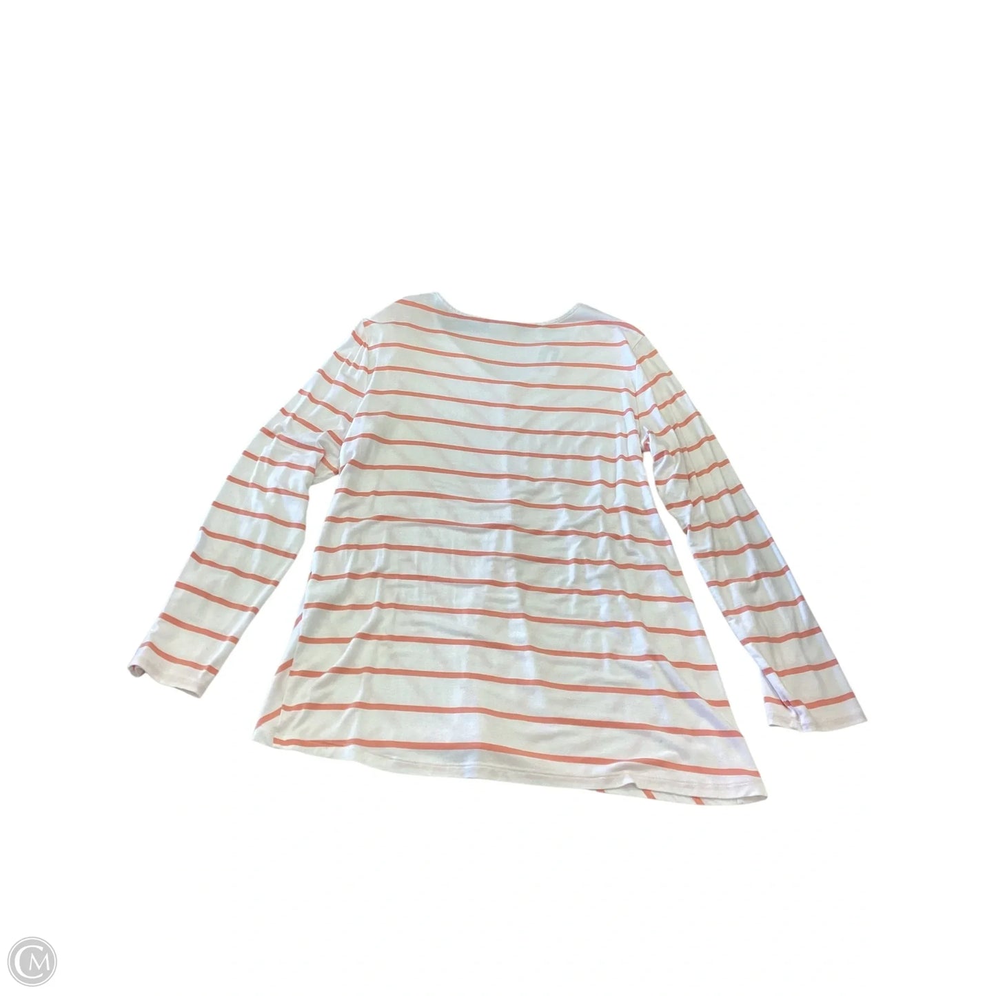 Top Long Sleeve By Chicos In Striped Pattern, Size: M