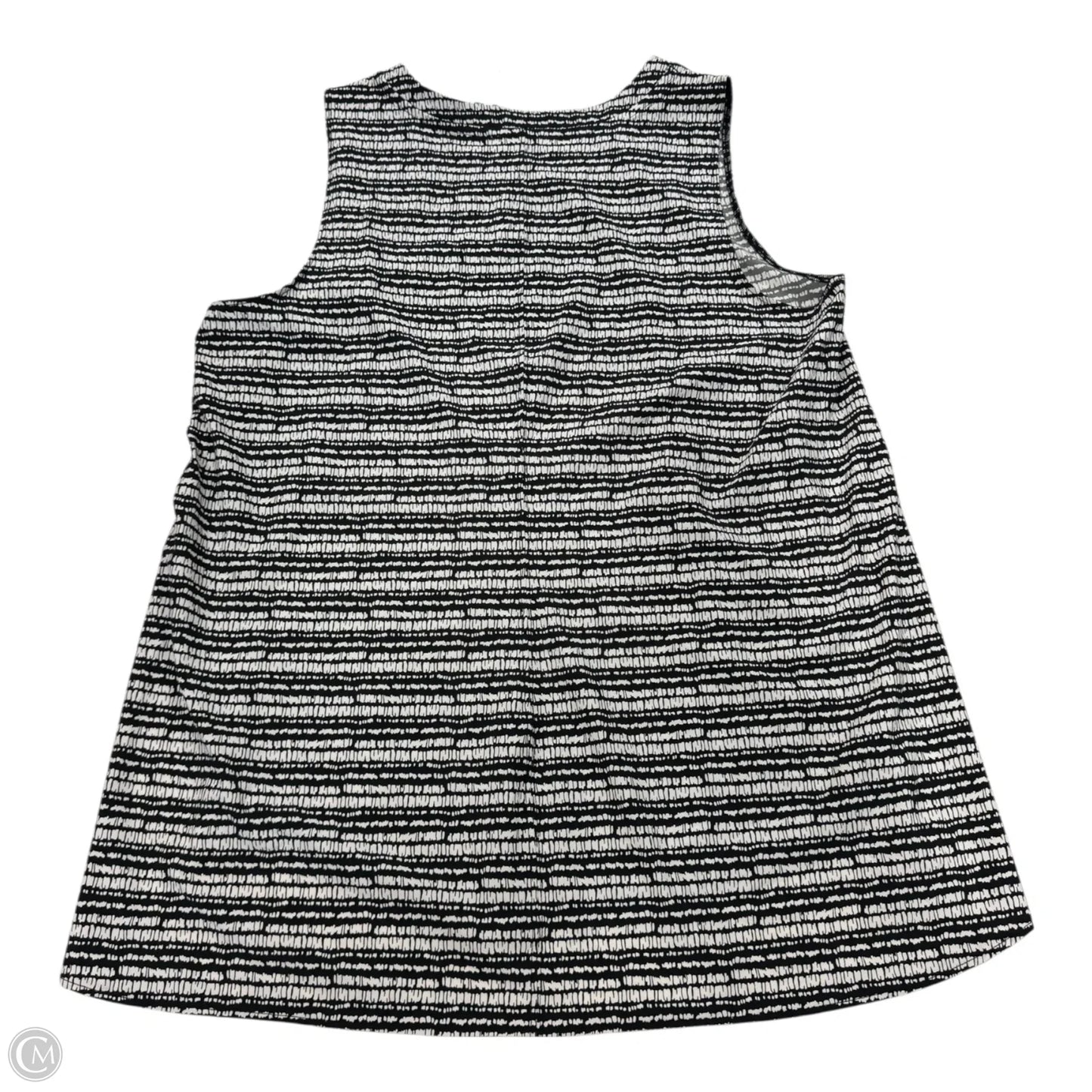 Top Sleeveless By Talbots In Black & White, Size: S