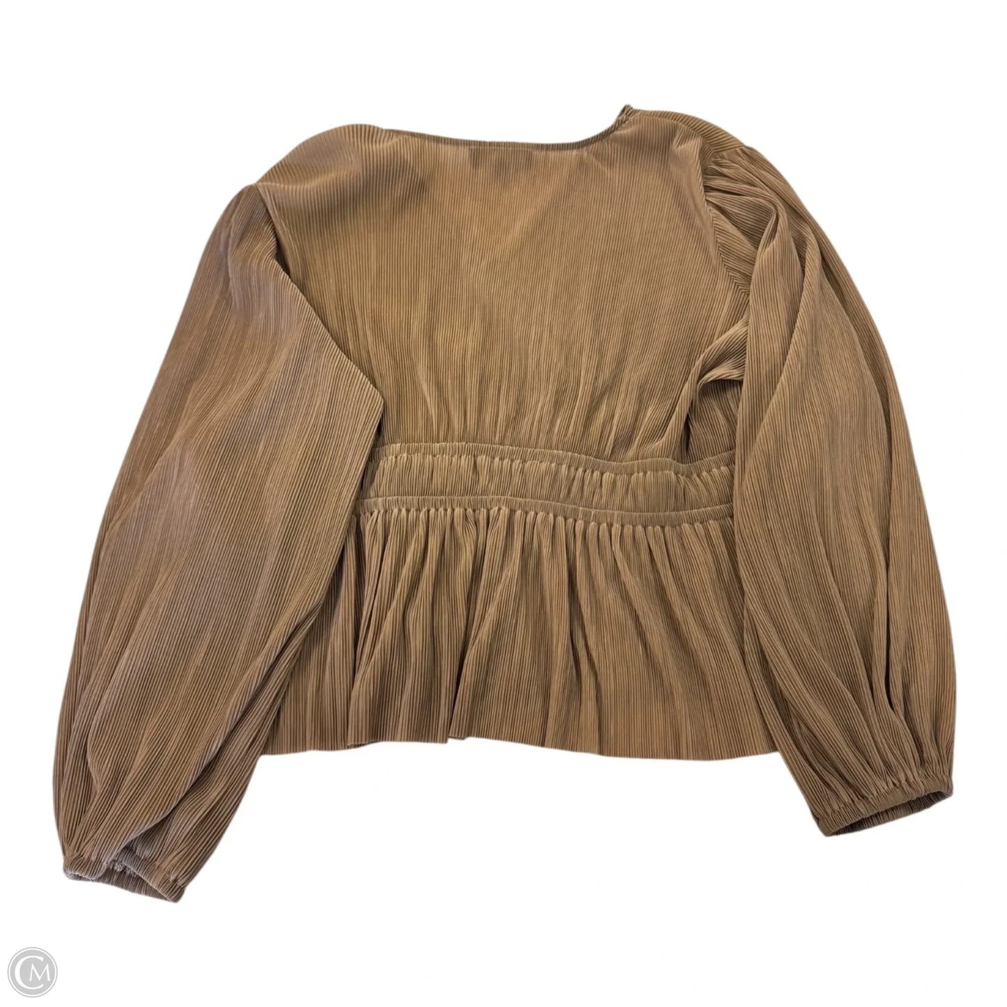 Top Long Sleeve By Eloquii In Brown, Size: 22