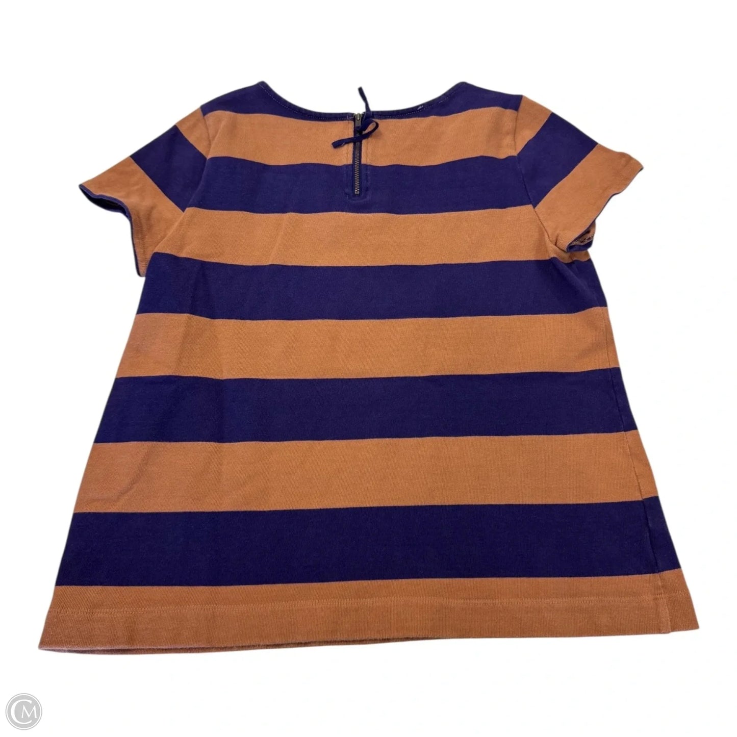 Top Short Sleeve By Loft In Striped Pattern, Size: Lp