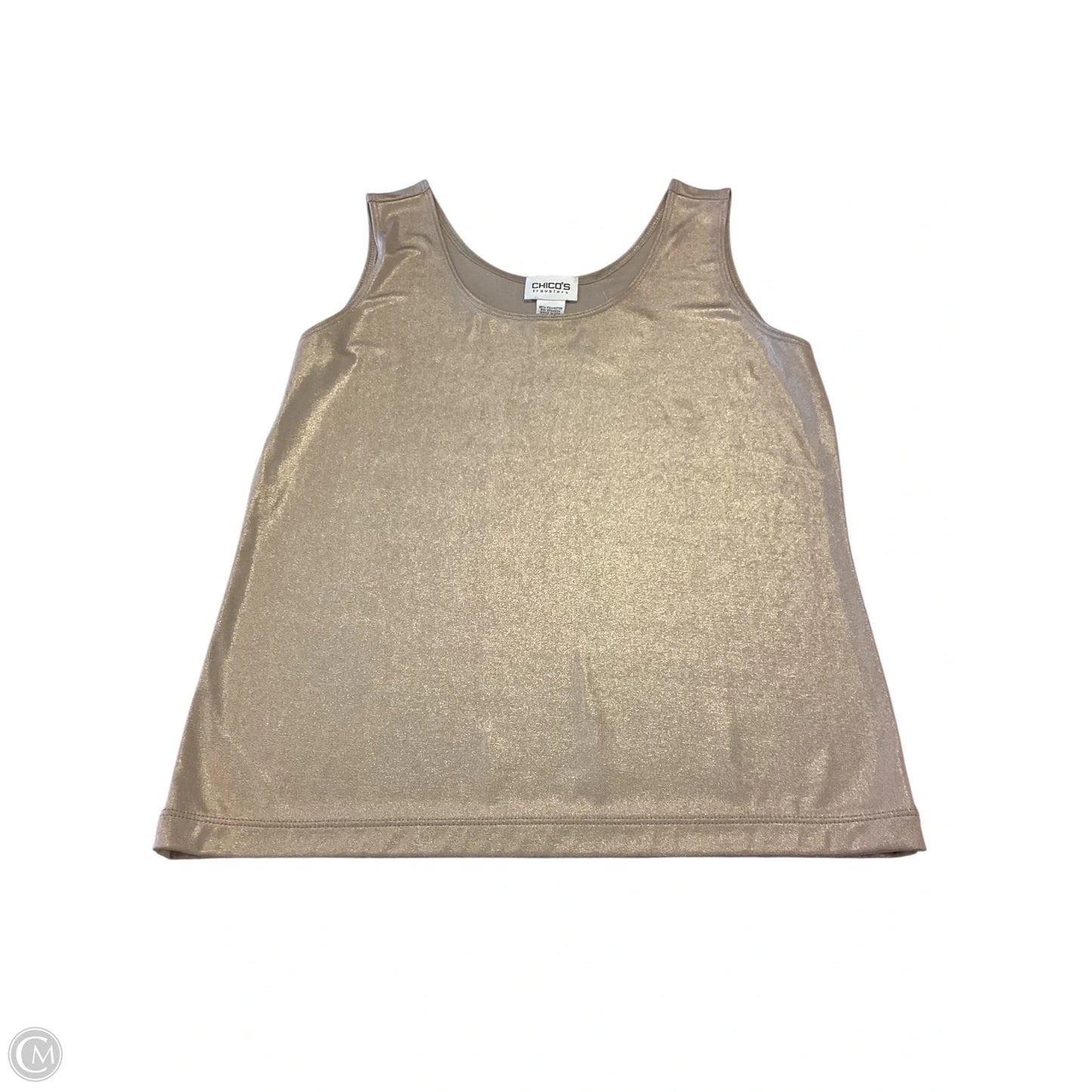 Top Sleeveless By Chicos In Tan, Size: M