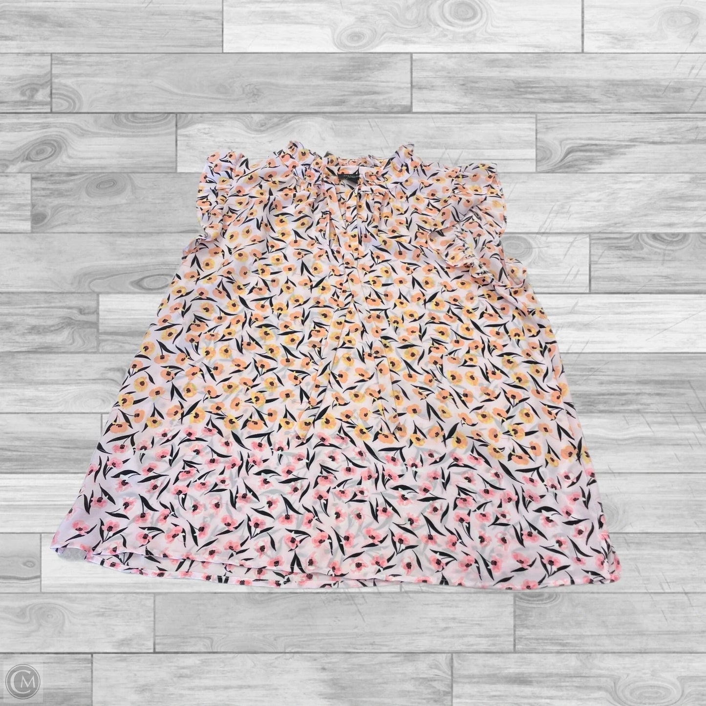Top Sleeveless By Ann Taylor In Floral Print, Size: M