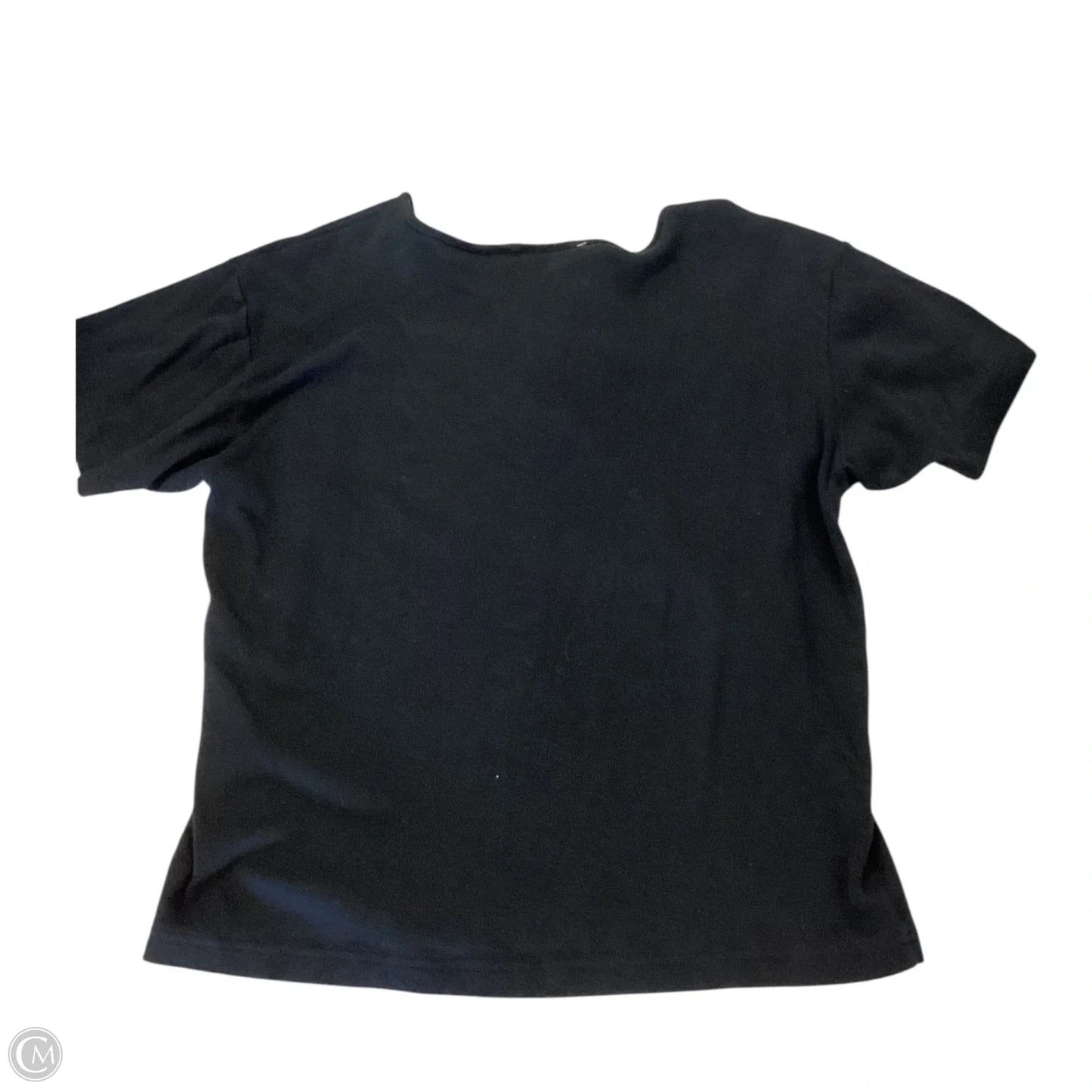 Top Short Sleeve Basic By Chicos In Black, Size: 3-XL