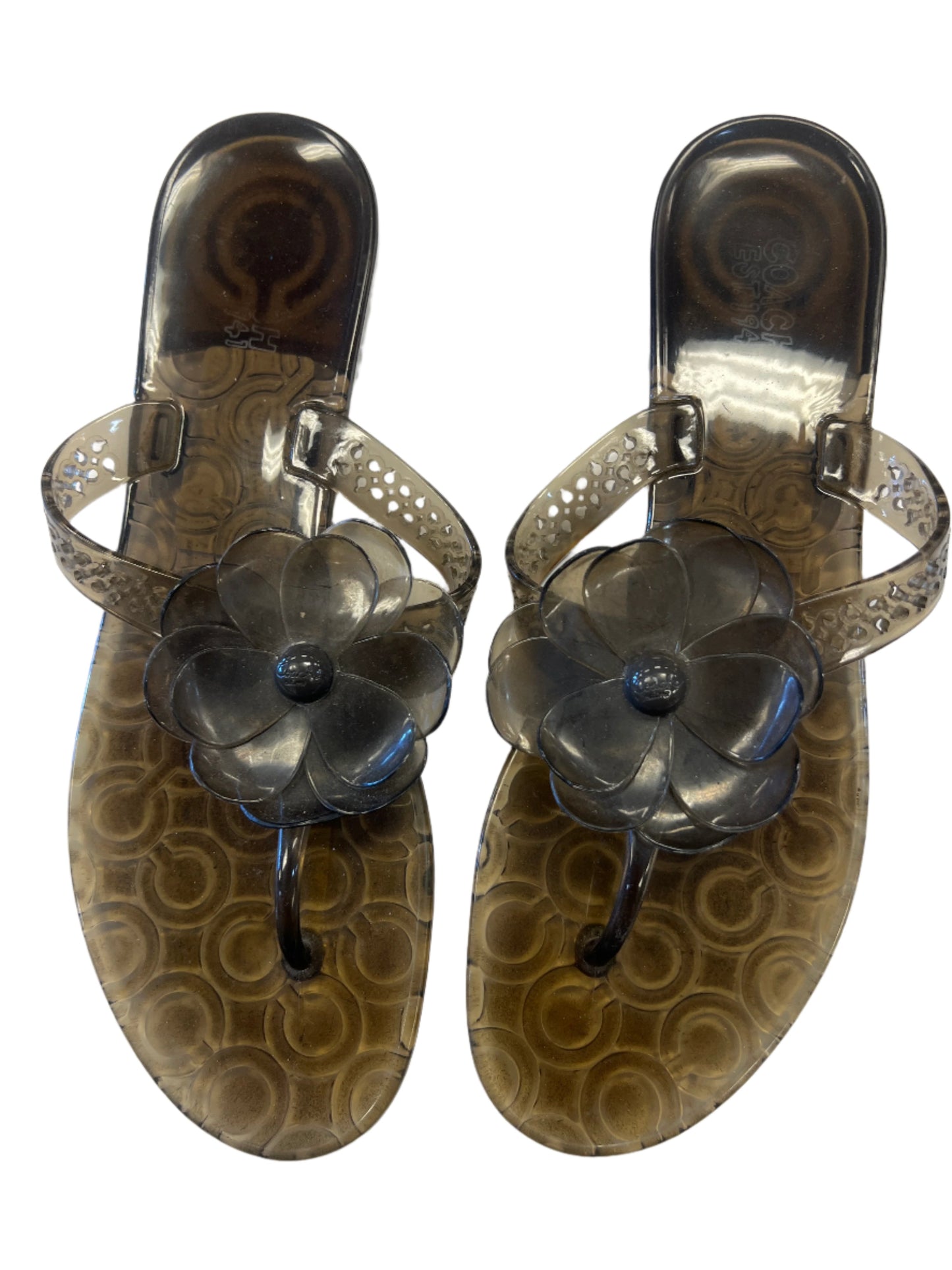 Sandals Flip Flops By Coach Size: 10.5