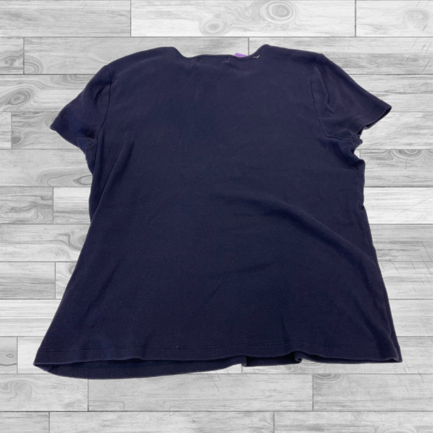 Top Short Sleeve By Lauren By Ralph Lauren In Navy, Size: Petite L