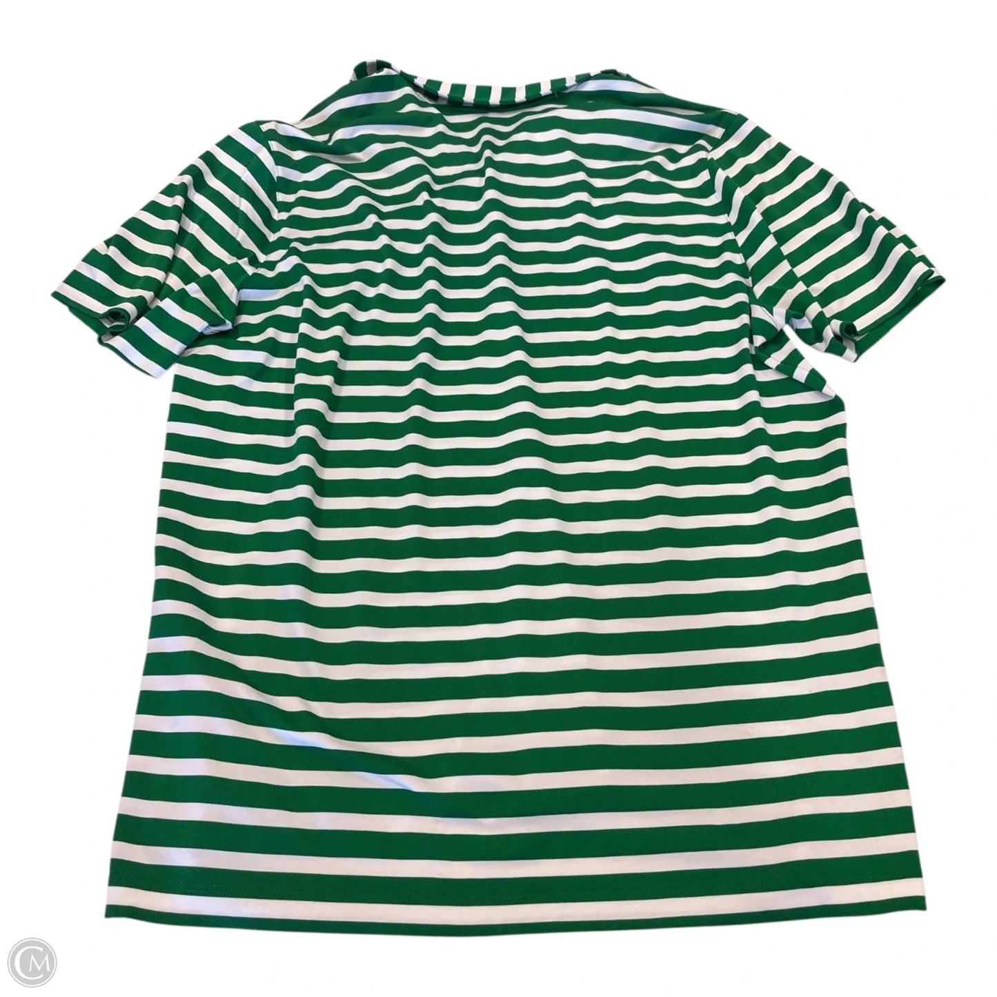 Athletic Top Short Sleeve By Nike In Striped Pattern, Size: Xl