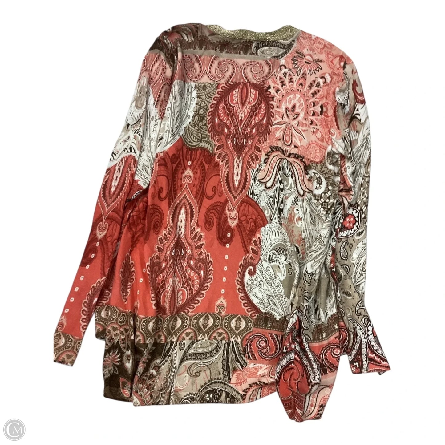 Top Long Sleeve By Chicos In Orange, Size: 1 (M)