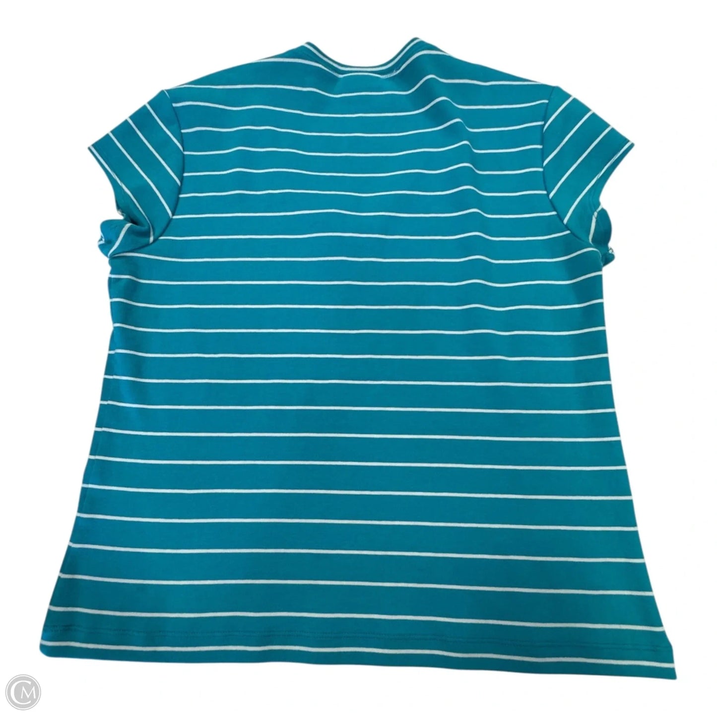 Top Short Sleeve Basic By Chicos In Striped Pattern, Size: 2