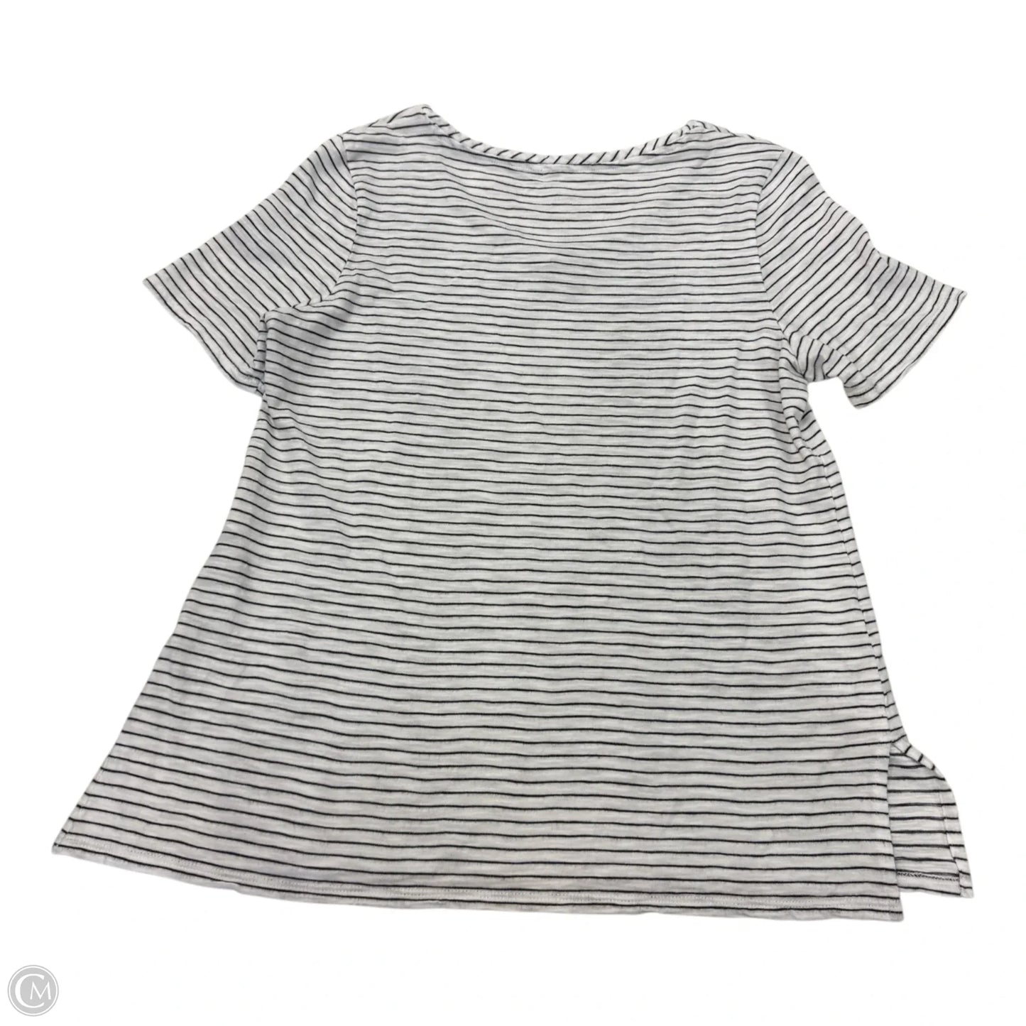 Top Short Sleeve Basic By Chicos In Striped Pattern, Size: M
