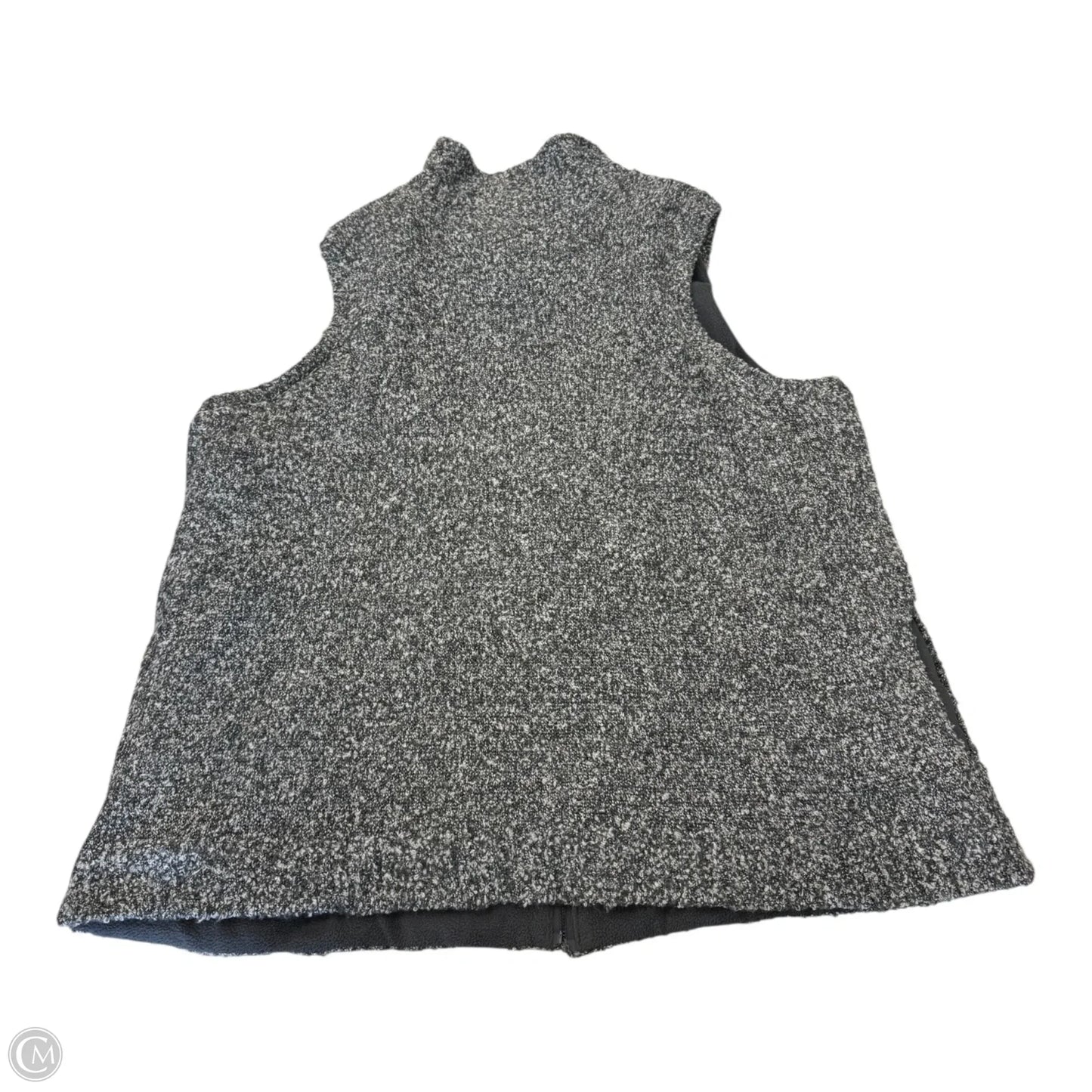 Vest Faux Fur & Sherpa By Liz Claiborne In Grey, Size: 3x