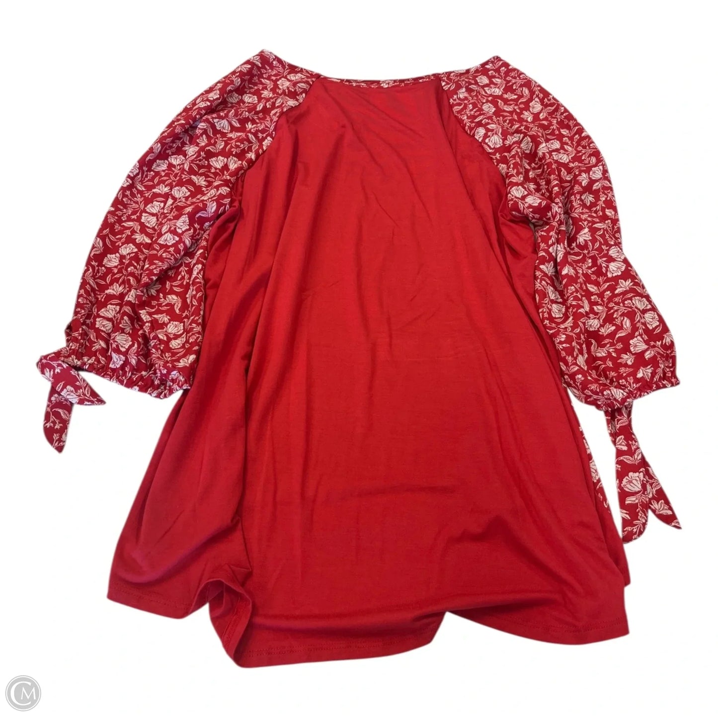 Top Long Sleeve By Papermoon In Red, Size: 2x