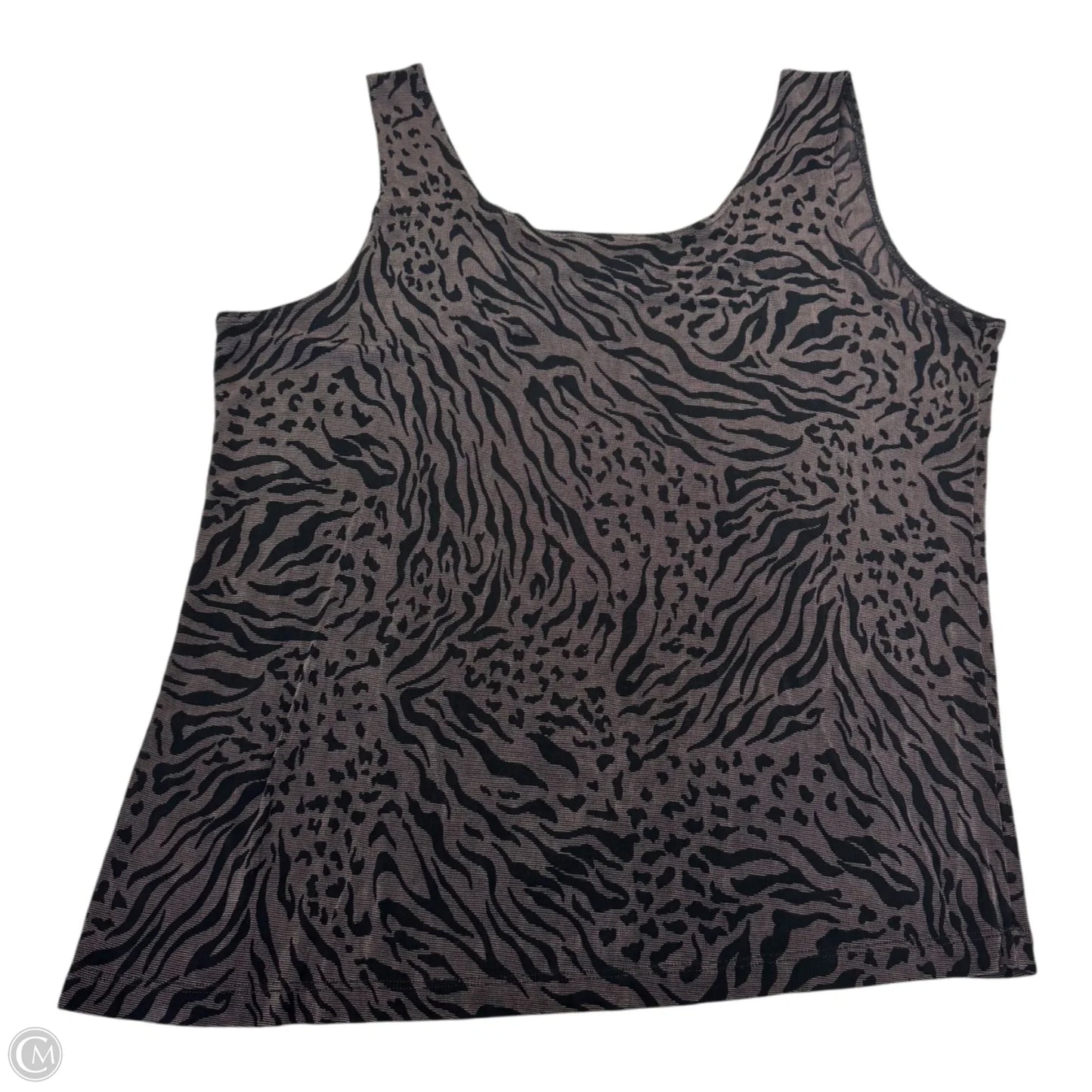 Top Sleeveless By Chicos In Black & Brown, Size: 2 (L)