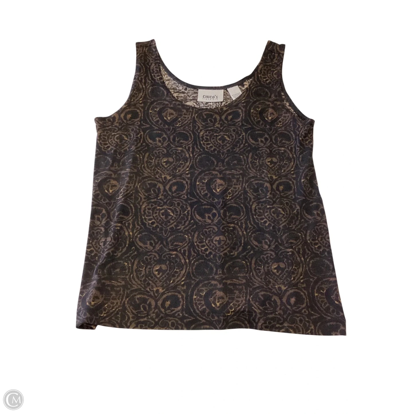 Top Sleeveless By Chicos In Brown, Size: M