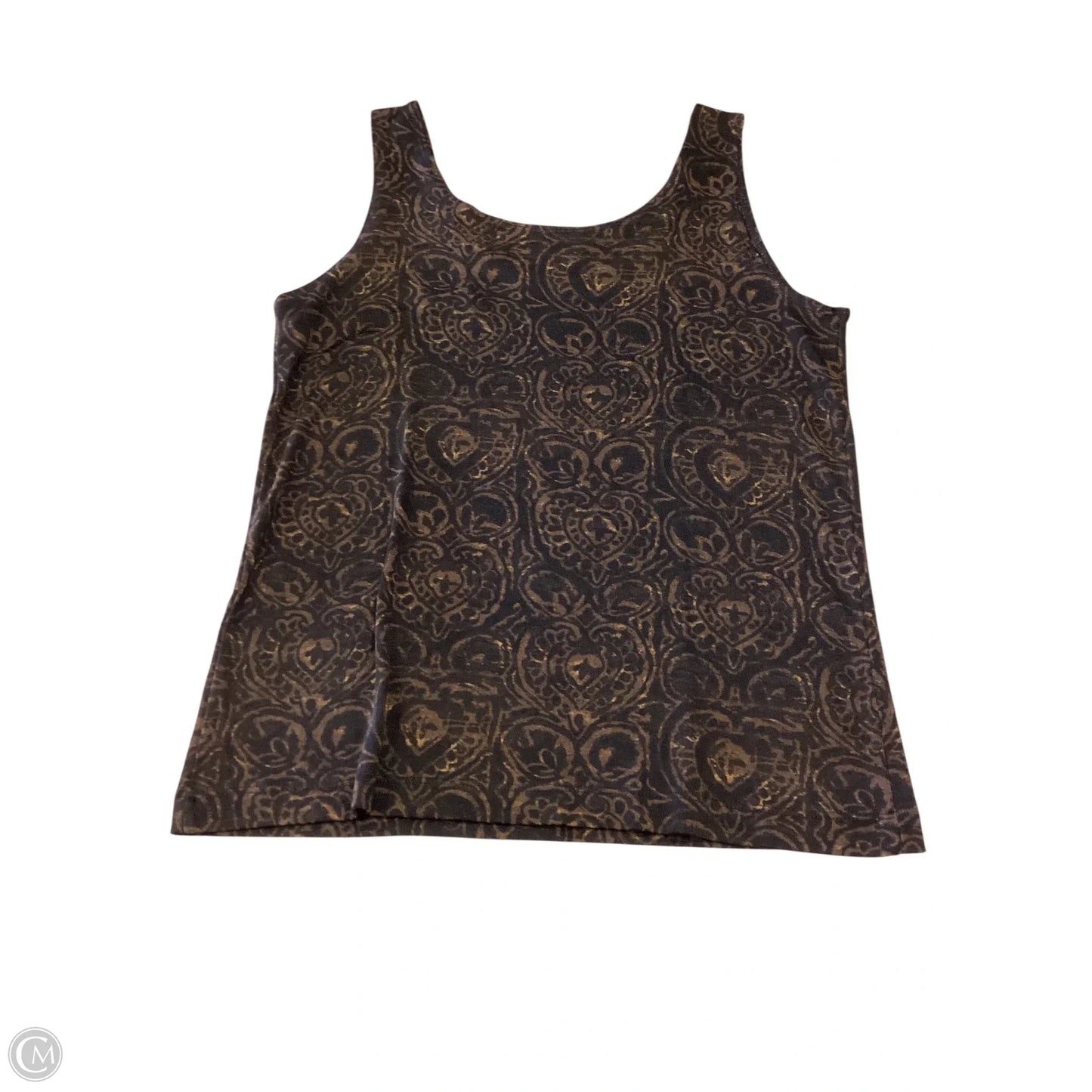 Top Sleeveless By Chicos In Brown, Size: M