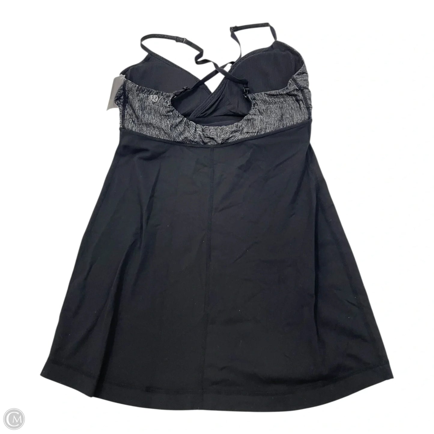 Athletic Tank Top By Lululemon In Black & Grey, Size: 8