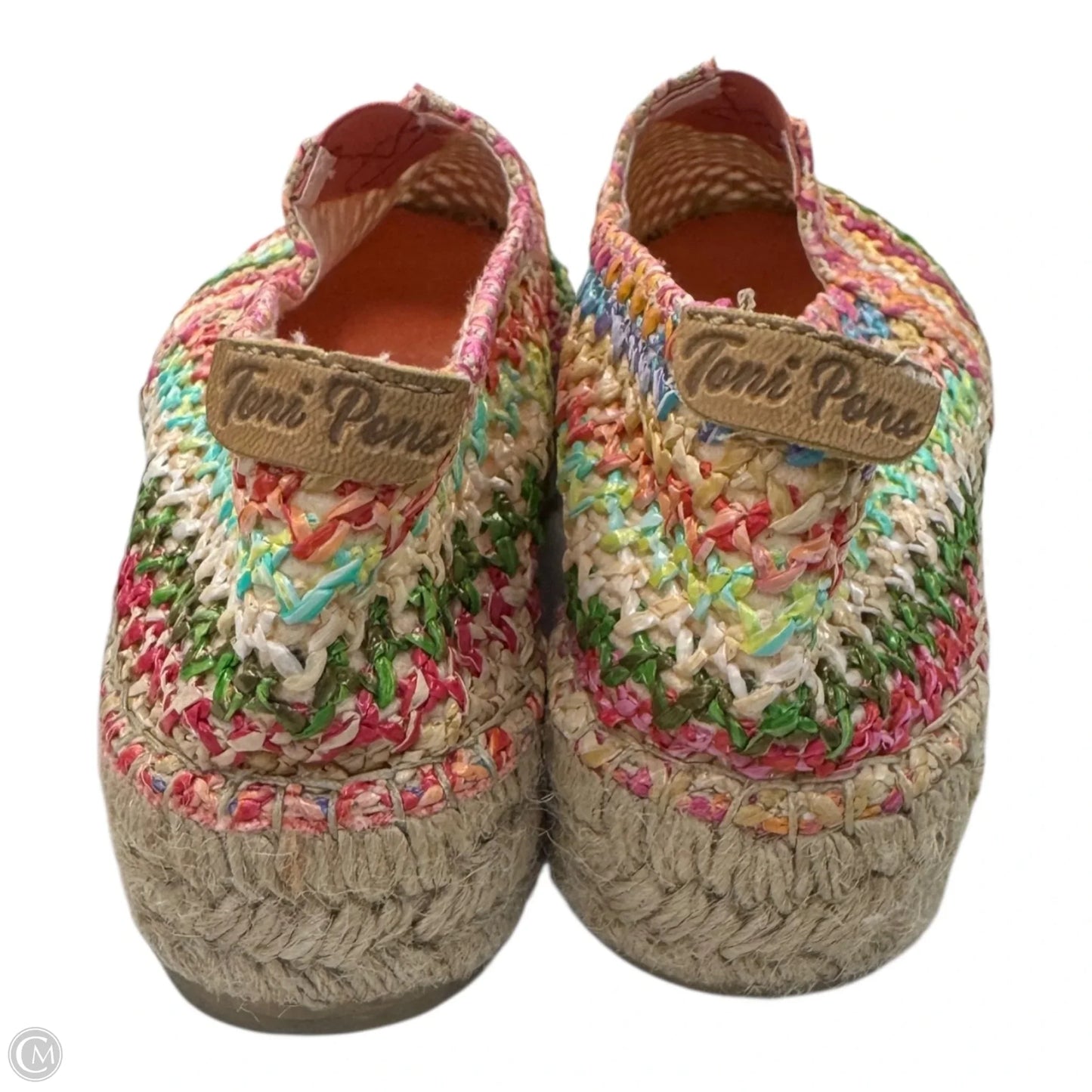 Sandals Heels Wedge By Clothes Mentor In Multi-colored, Size: 8.5