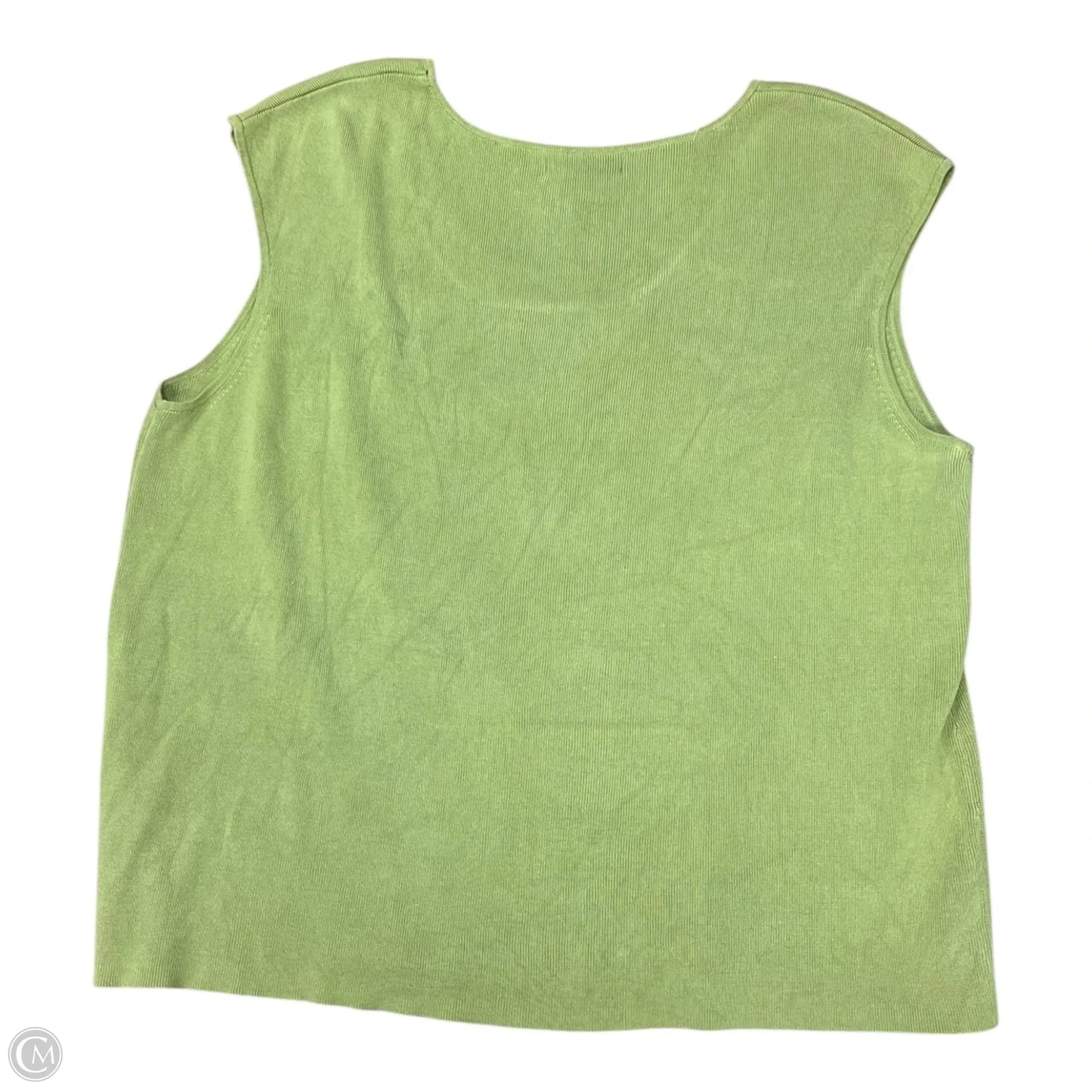 Top Sleeveless By Coldwater Creek In Green, Size: 2x