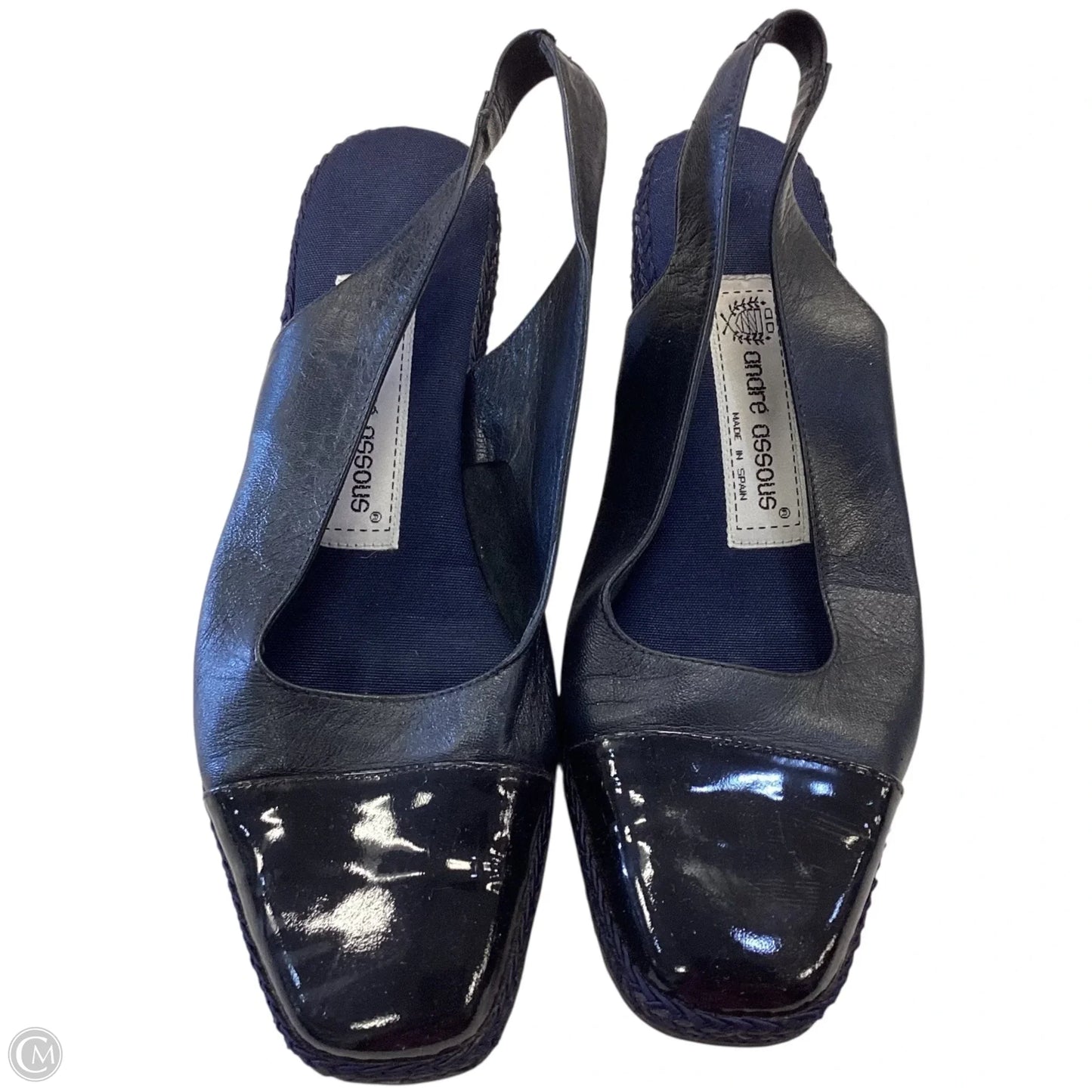 Sandals Heels Wedge By Clothes Mentor In Blue, Size: 9
