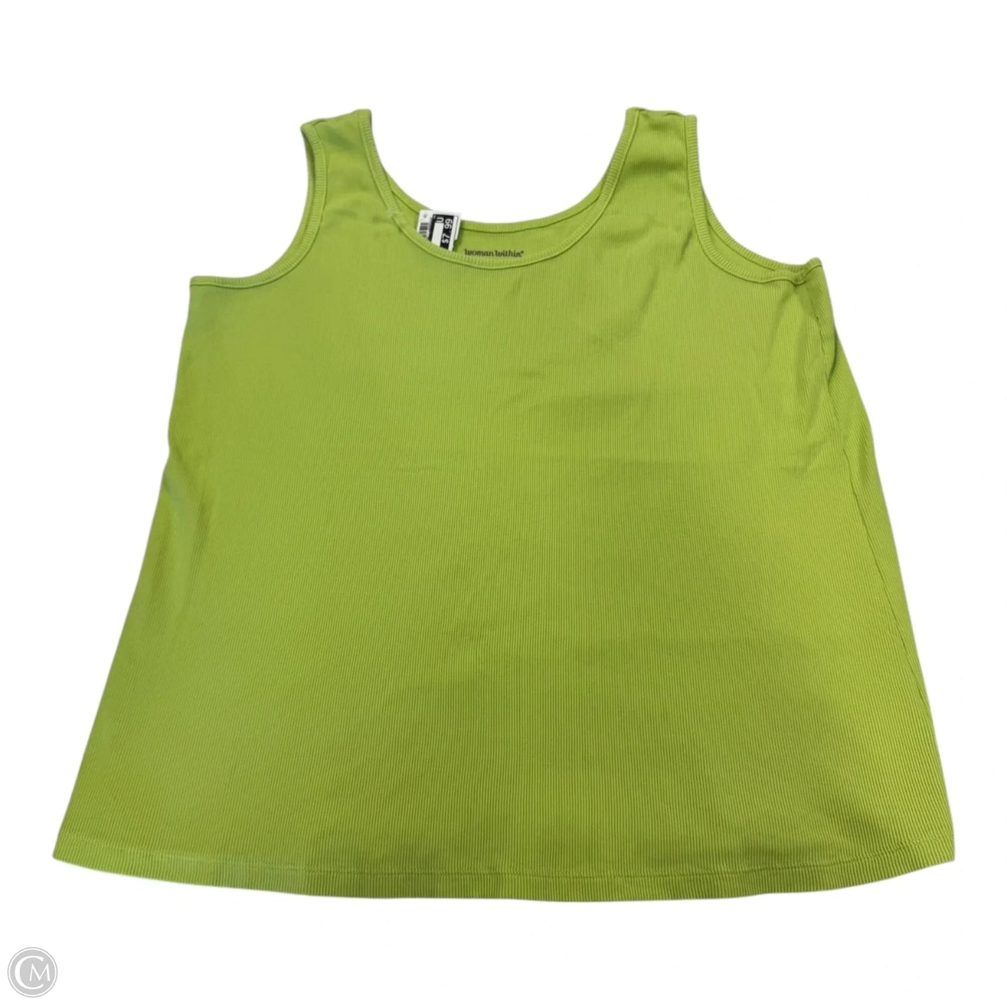 Tank Top By Woman Within In Green, Size: 1x
