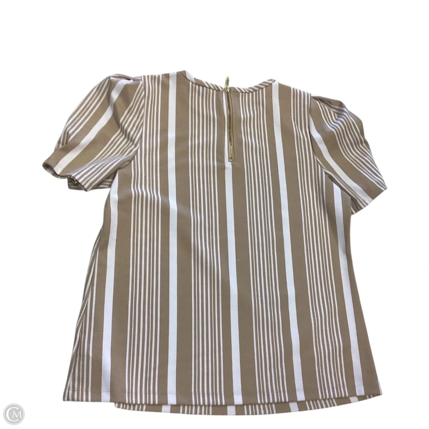 Top Short Sleeve By Liz Claiborne In Striped Pattern, Size: M