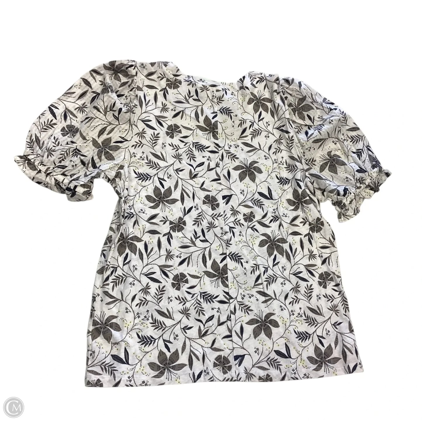 Top Short Sleeve By Loft In Floral Print, Size: M