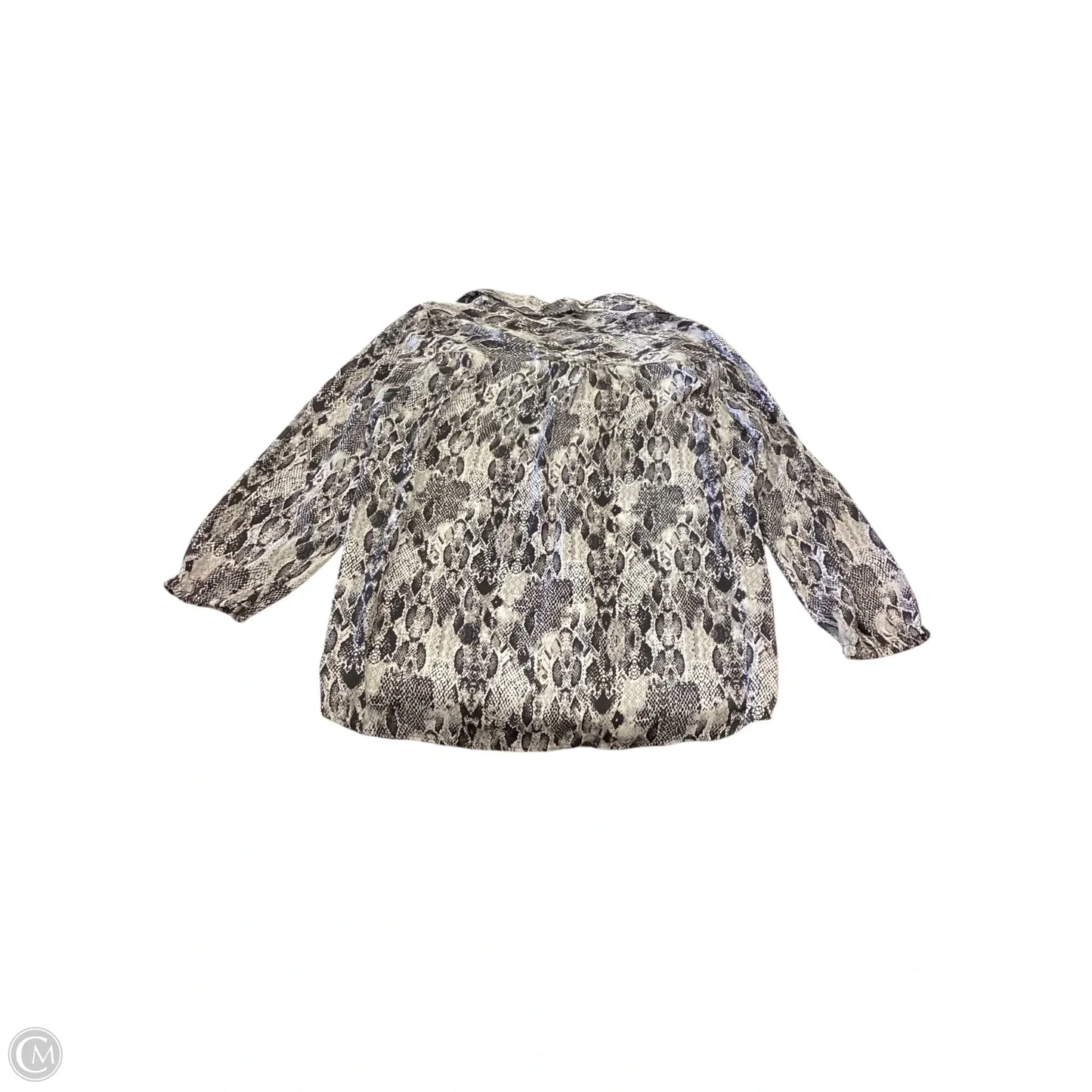 Top Long Sleeve By Anne Klein In Snakeskin Print, Size: L