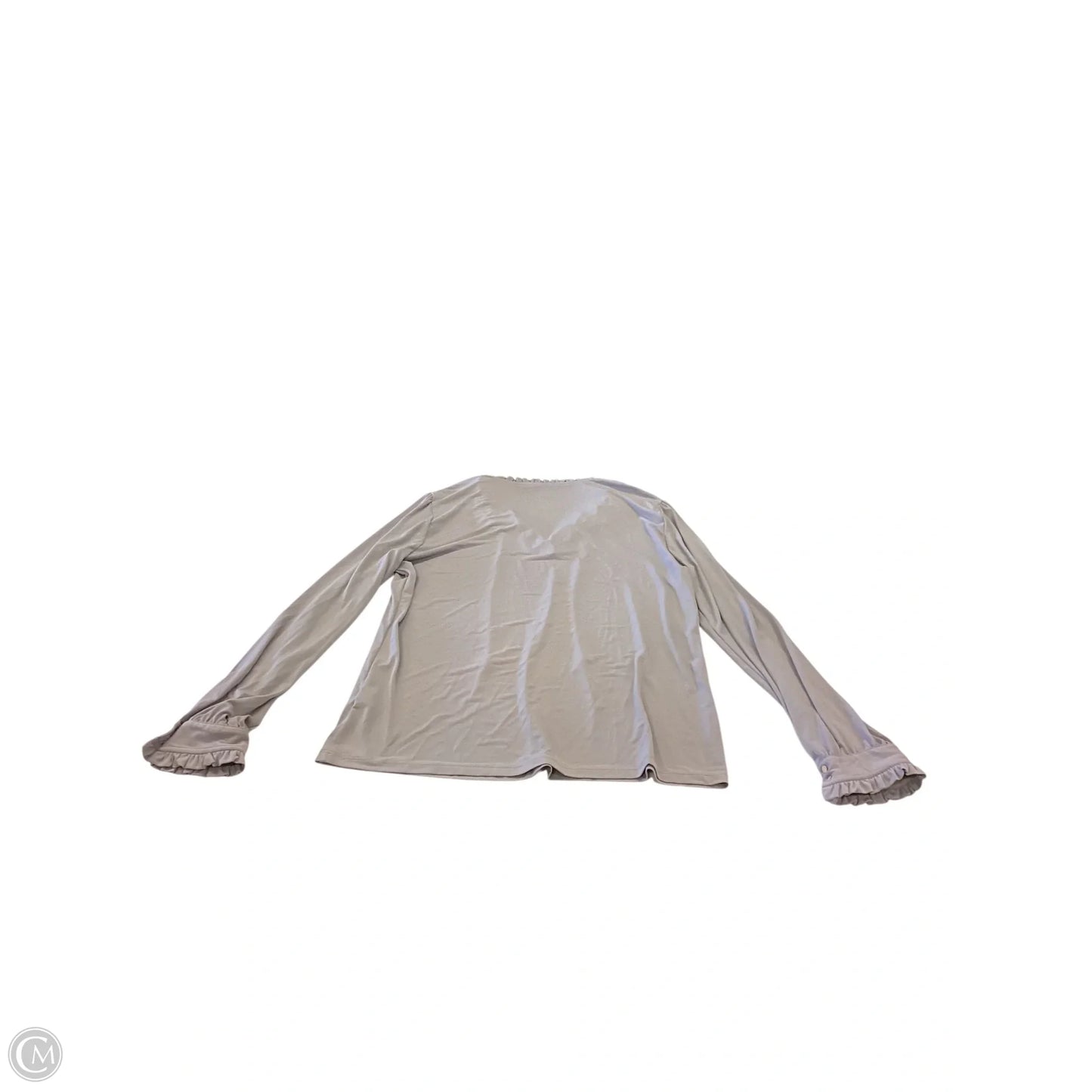 Top Long Sleeve By Calvin Klein In Grey, Size: L