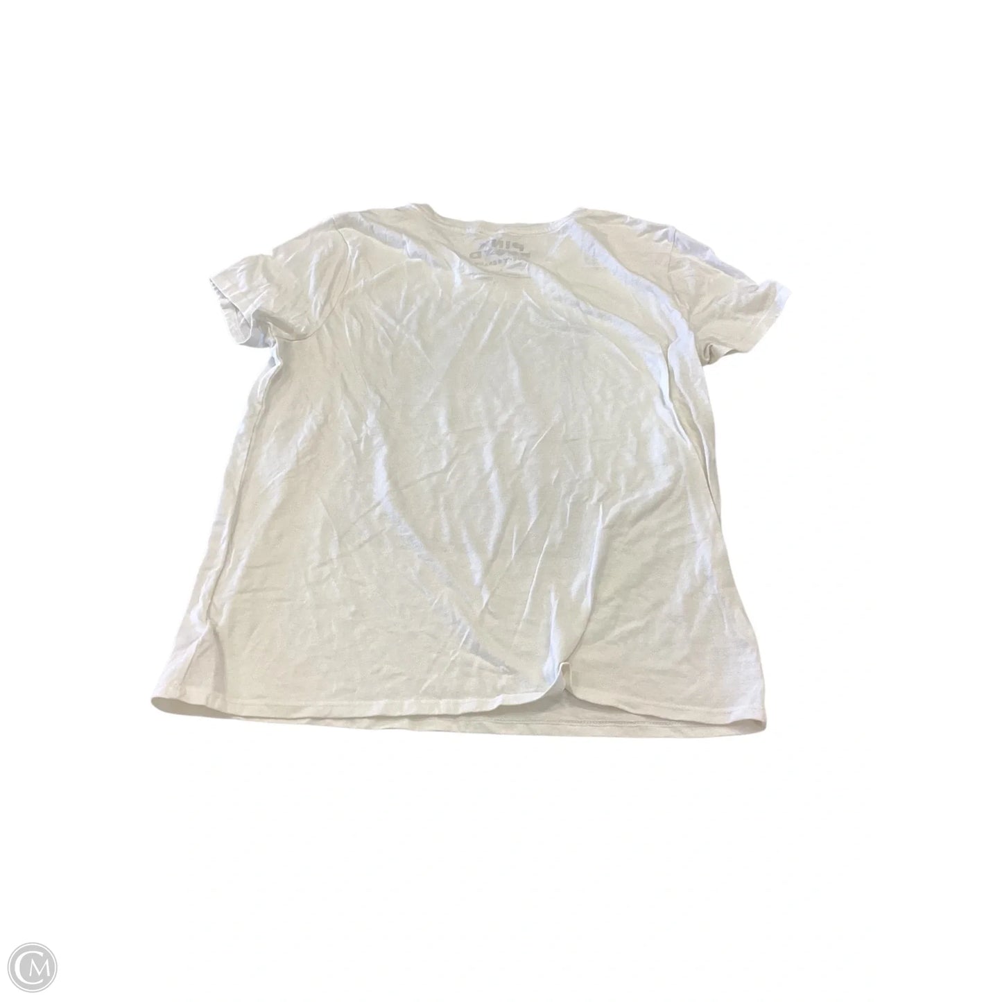 Top Short Sleeve Basic By Lucky Brand In Grey & White, Size: L