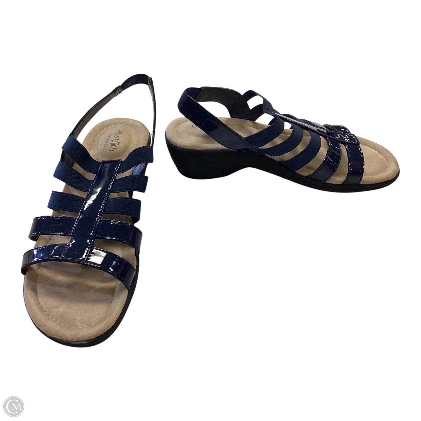 Sandals Heels Platform By East 5th In Navy, Size: 8