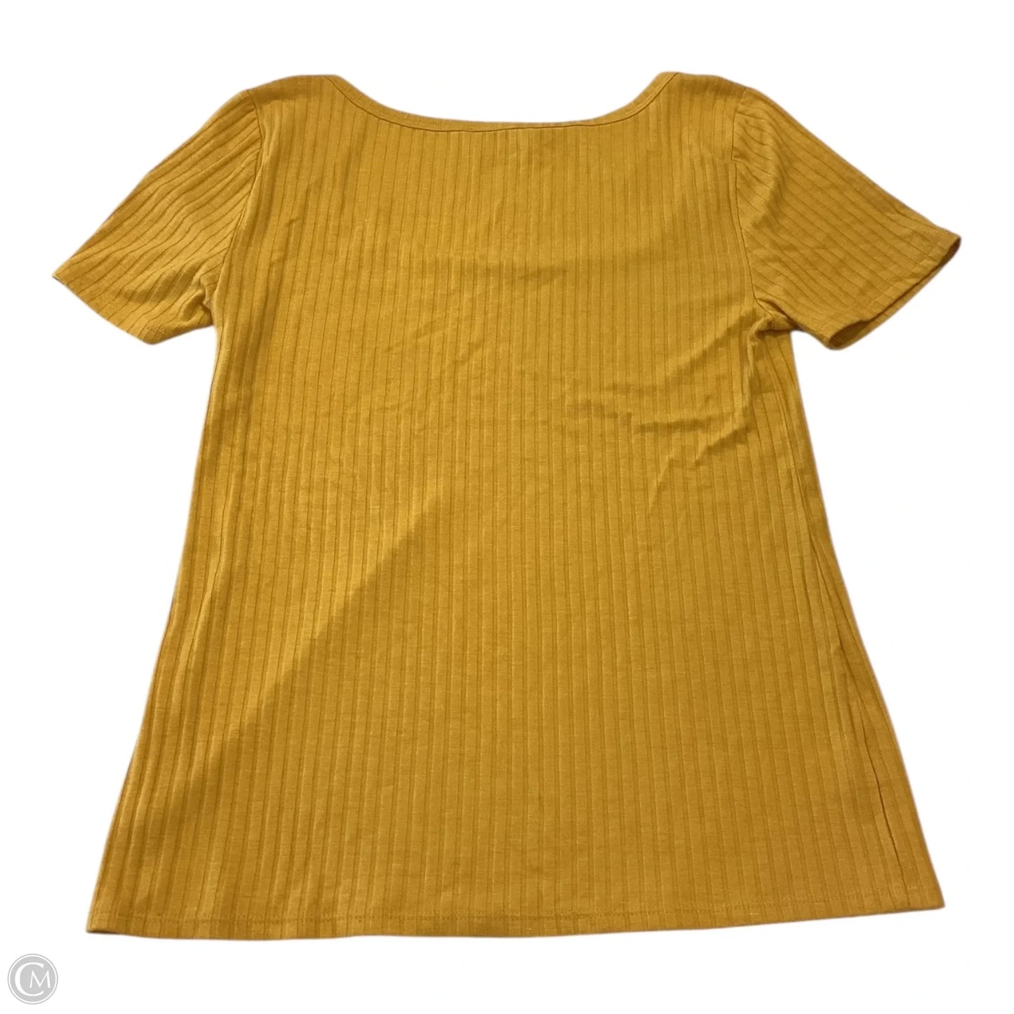 Top Short Sleeve Basic By Loft In Yellow, Size: M