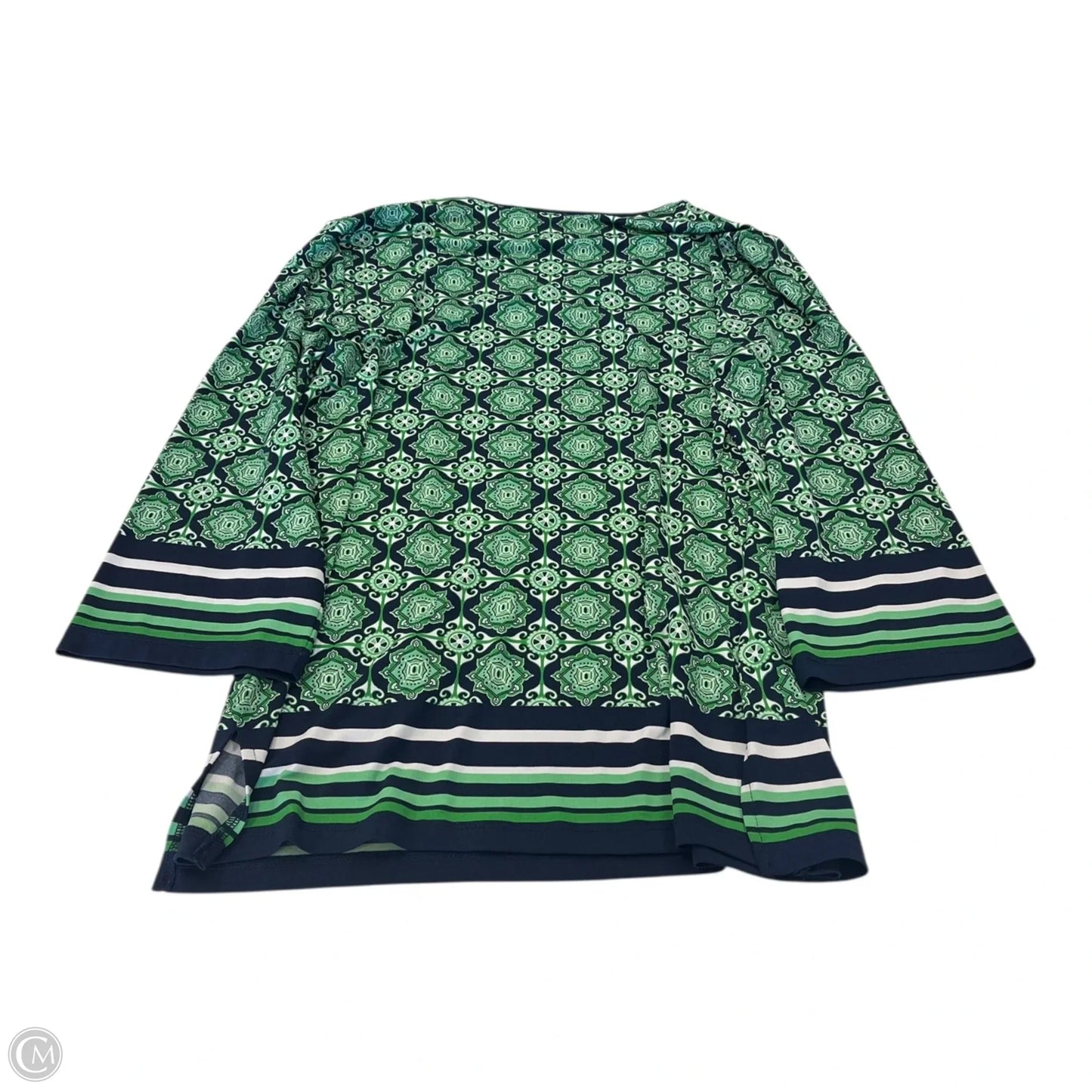 Top 3/4 Sleeve By Jones New York In Green, Size: S