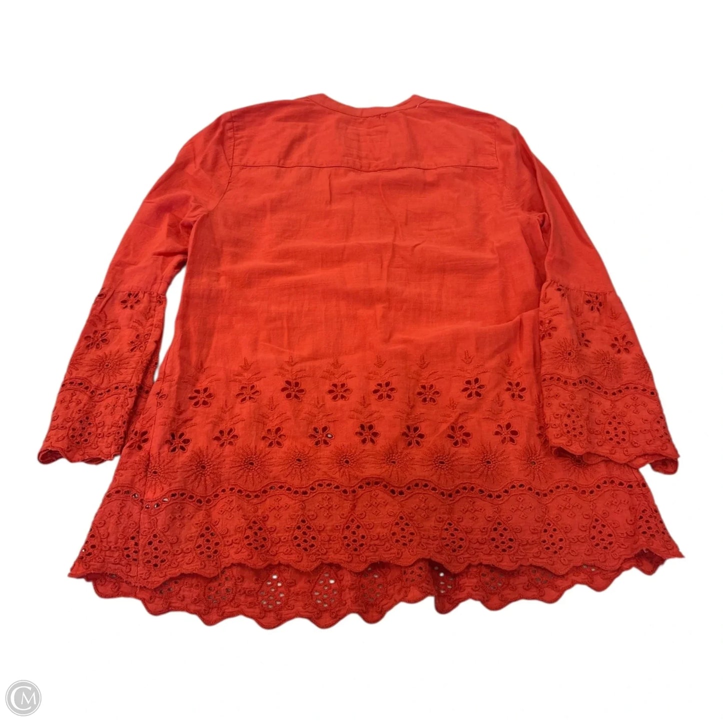 Top Long Sleeve By Style And Co Collection Women In Orange, Size: Mp