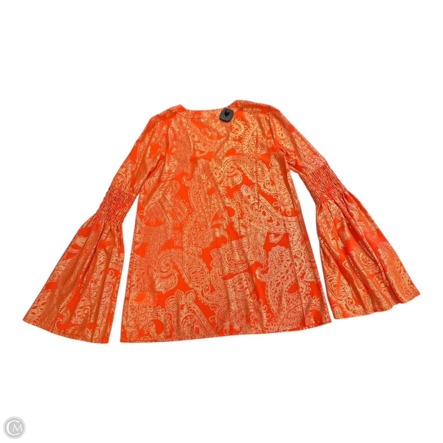 Blouse Long Sleeve By Michael By Michael Kors In Orange, Size: Xs