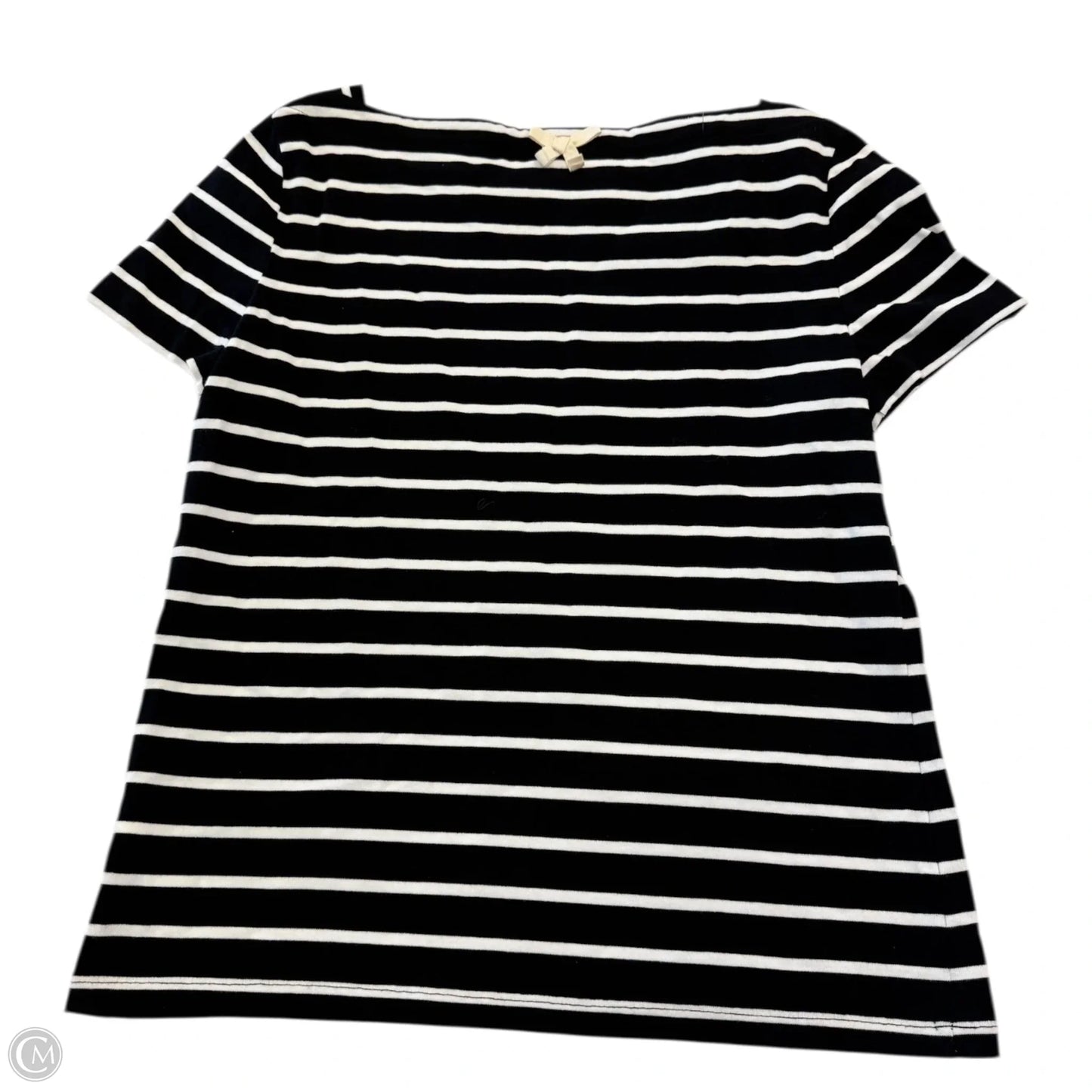 Top Short Sleeve Designer By Kate Spade In Striped Pattern, Size: M