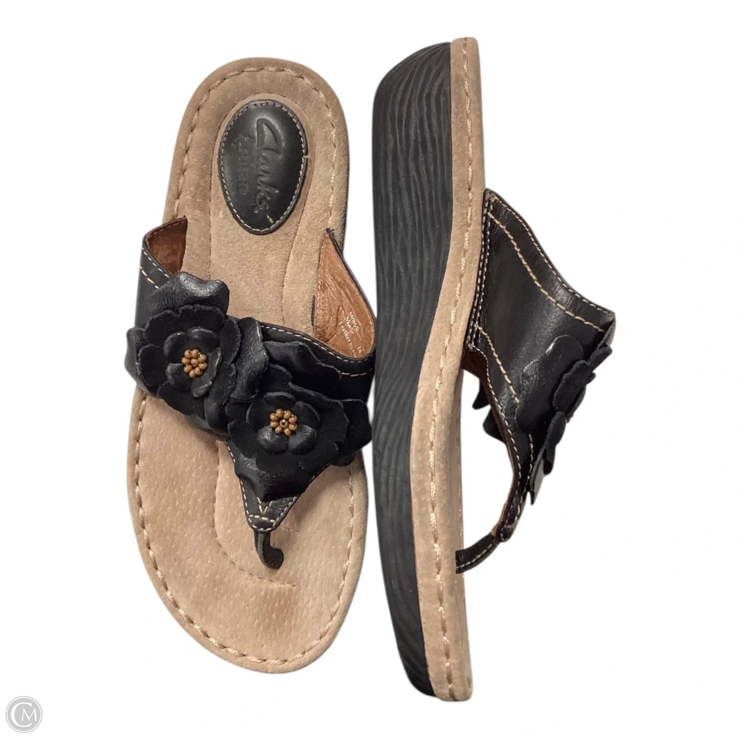 Sandals Flats By Clarks In Black, Size: 7